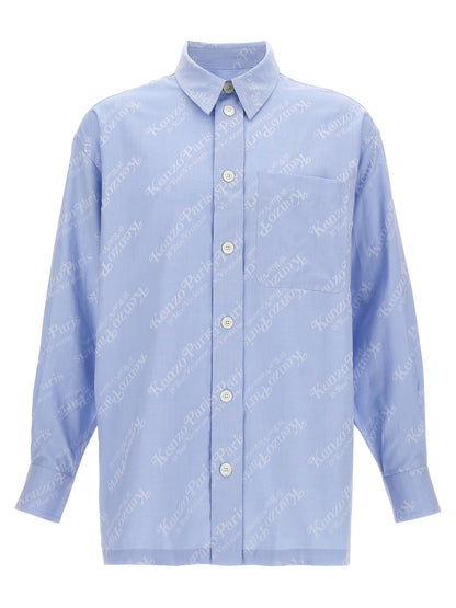 Shirt by Kenzo for men in cotton light-blue, featuring a nuanced and nuanced for a sophisticated finish.