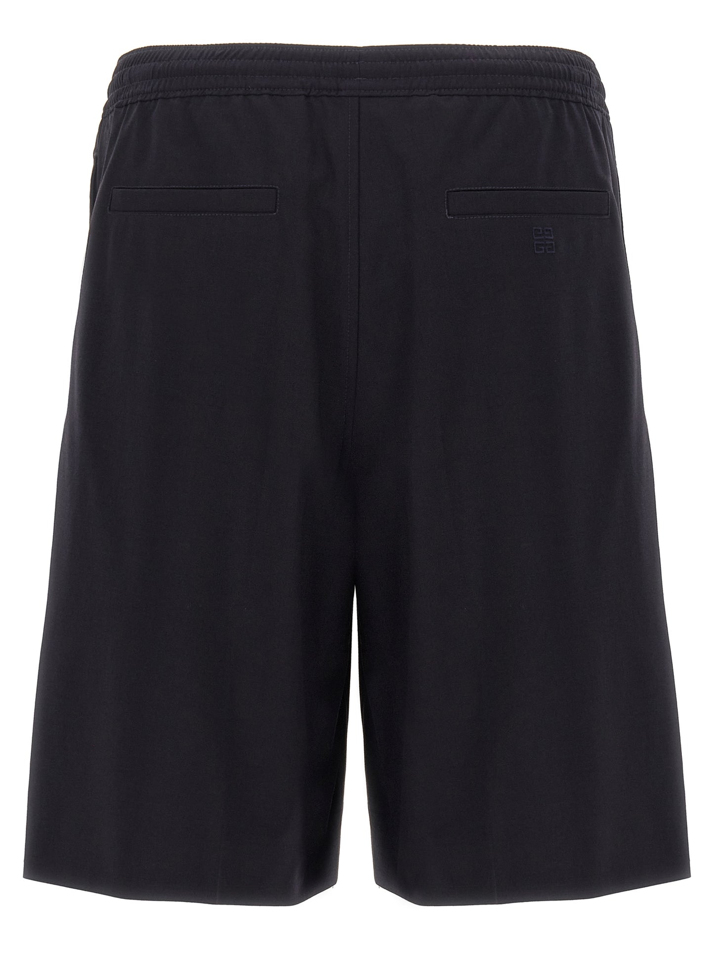 Bermuda Shorts by Givenchy for men in polyamide & wool blue features a sartorial silhouette, showcasing a sartorial and short with a sophisticated for a sartorial look.