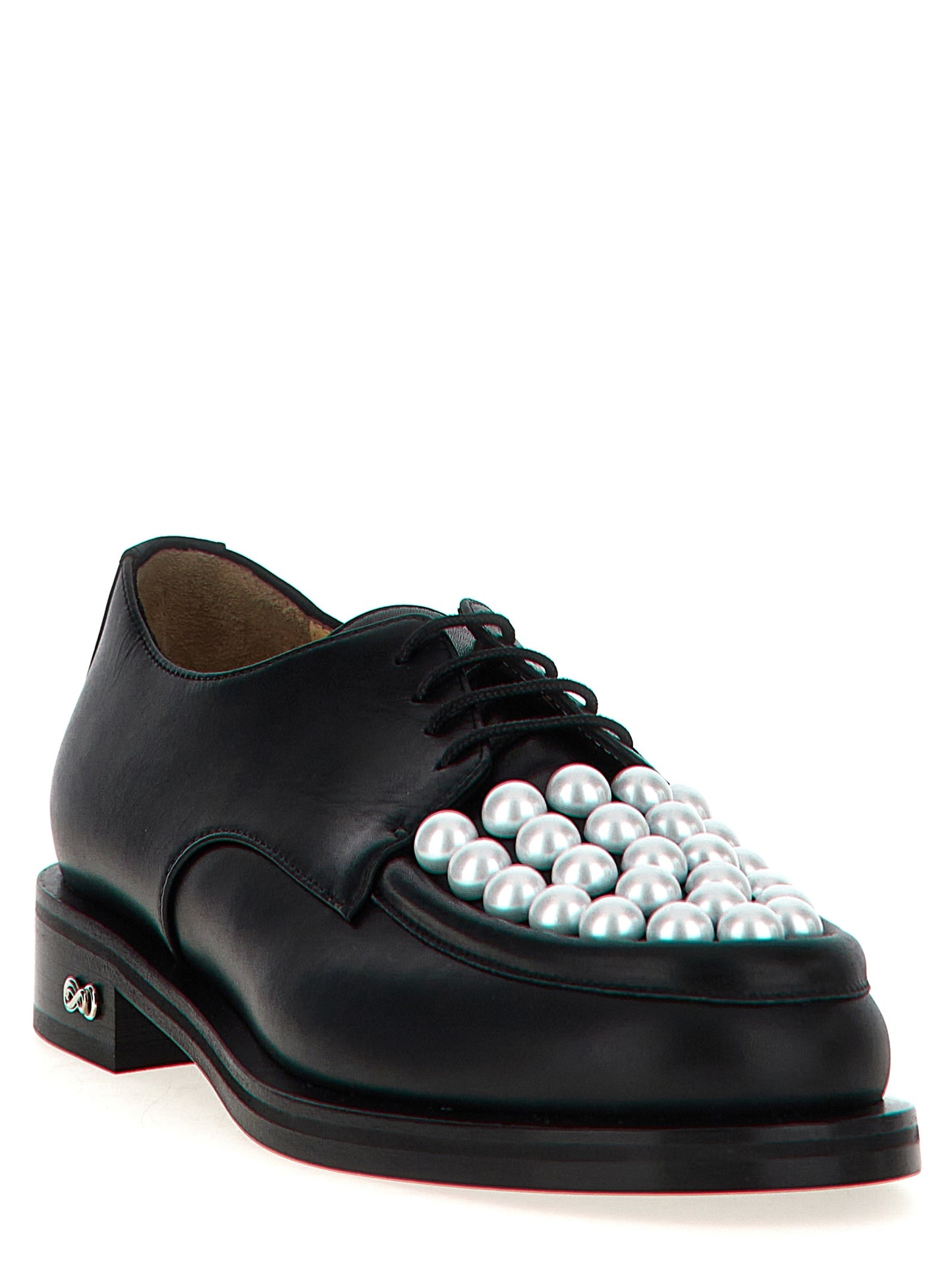 Lace-Up Shoes by MACH & MACH for unisex in calfskin leather bicolour, black & white features an ergonomic silhouette, perfectly showcasing Unisex Calfskin Leather Lace-Up Shoes with its distinct and elegant .