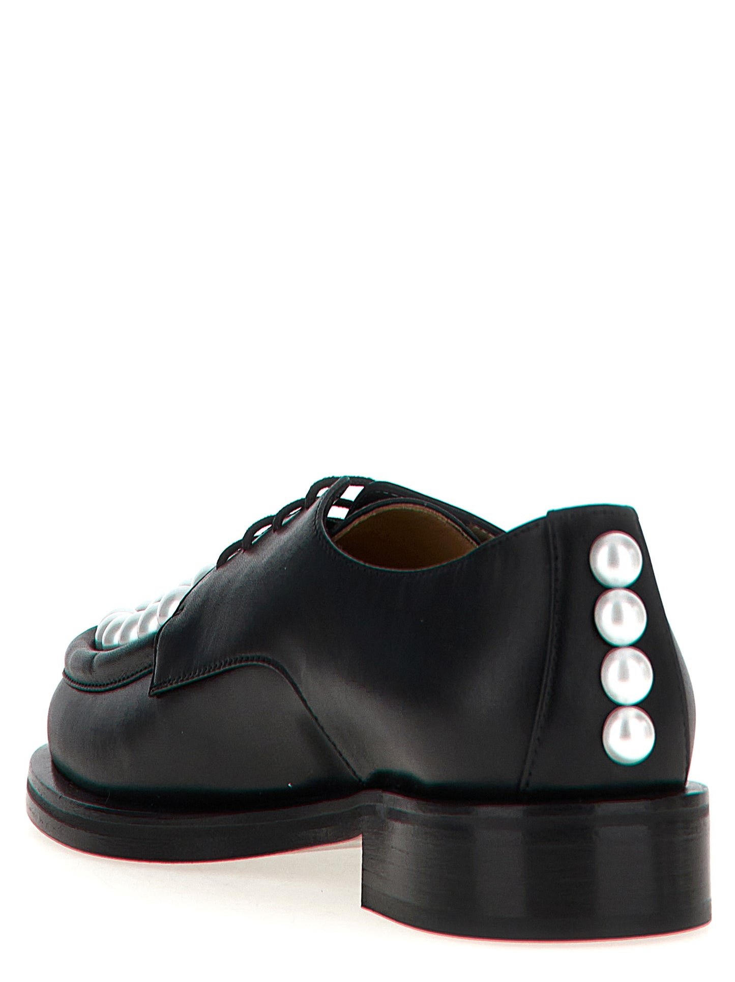 Lace-Up Shoes by MACH & MACH for unisex in calfskin leather bicolour, black & white showcases a timeless silhouette from the Unisex Calfskin Leather Lace-Up Shoes collection, featuring a timeless and for a timeless finish.