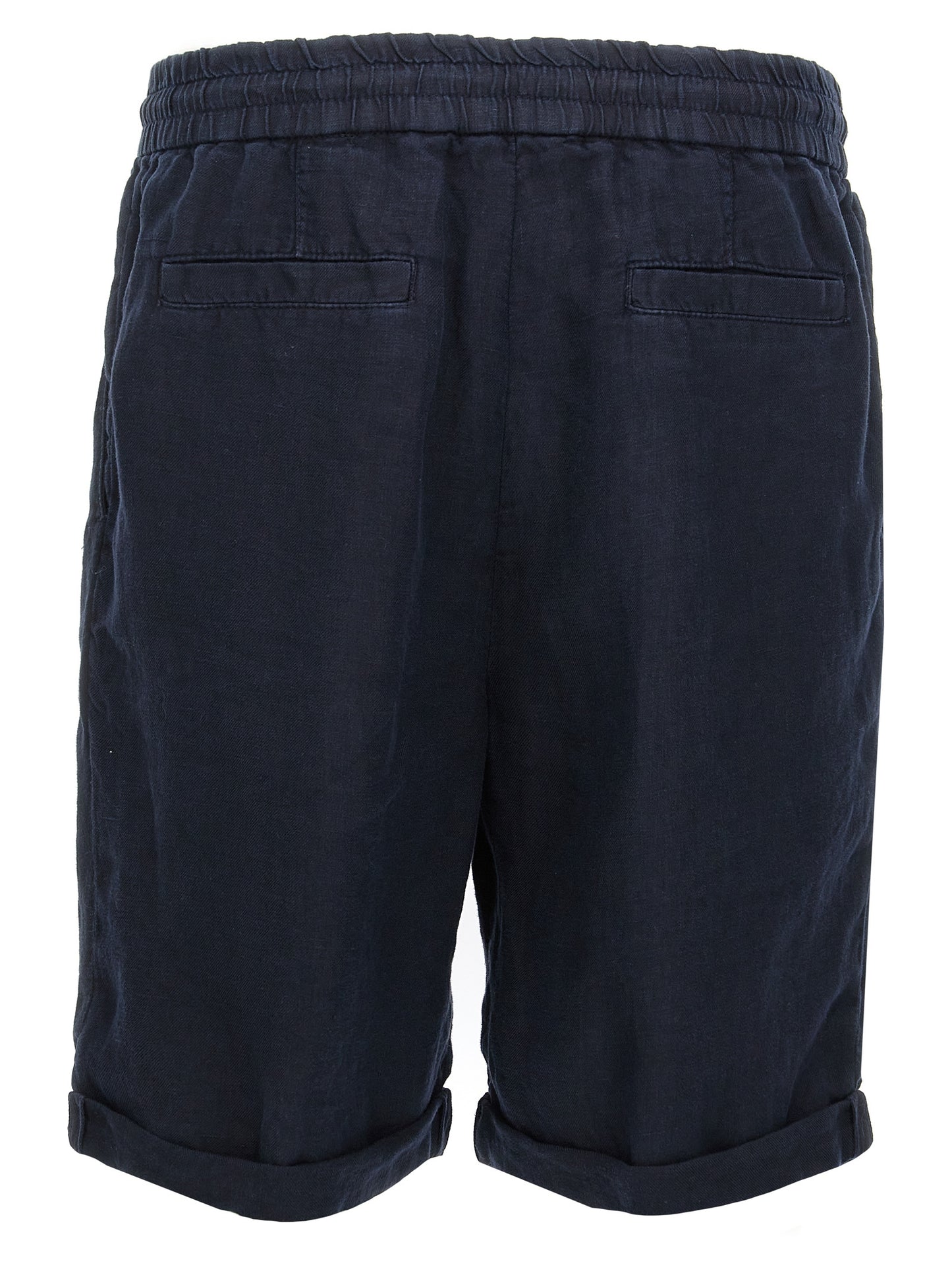 Brunello Cucinelli Men's Relaxed Fit Linen Bermuda Shorts - Blue