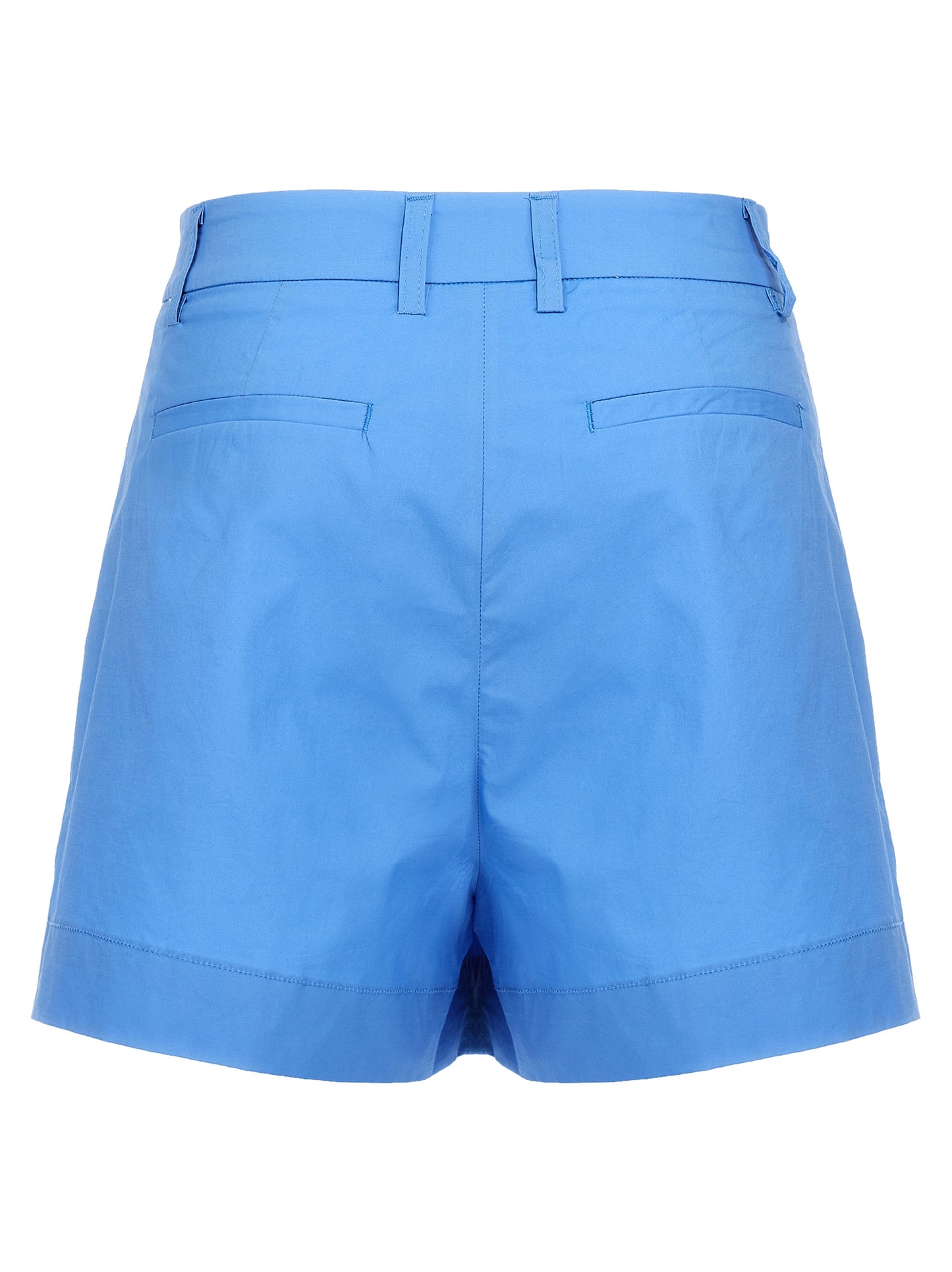 THELATEST Women's Stretch Cotton Bermuda Shorts - Light Blue
