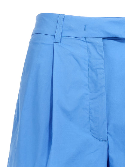THELATEST Women's Stretch Cotton Bermuda Shorts - Light Blue