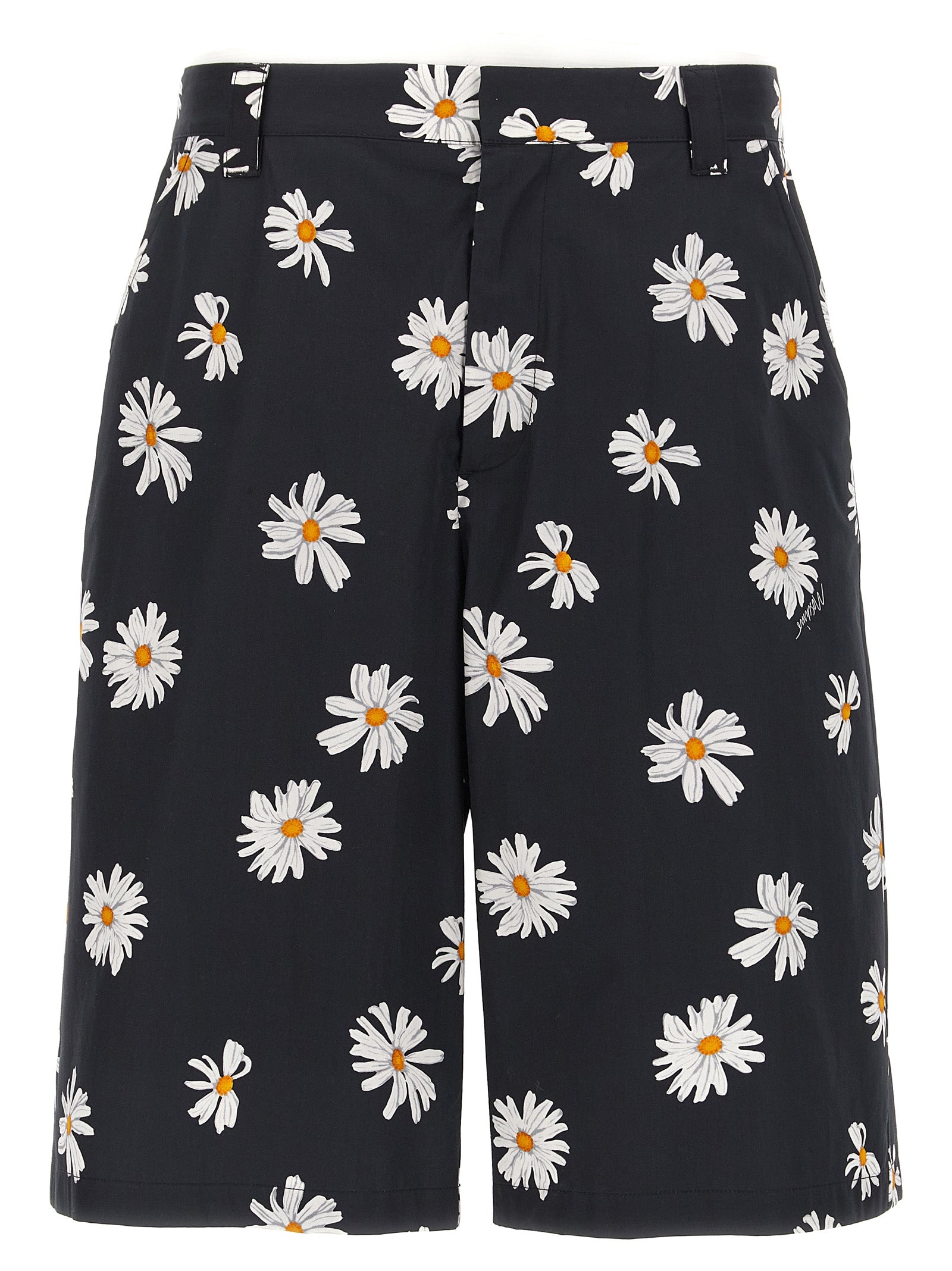 Cargo Shorts by Moschino for men in cotton black & print features an refined with a short and , showcasing a refined utility-inspired aesthetic.