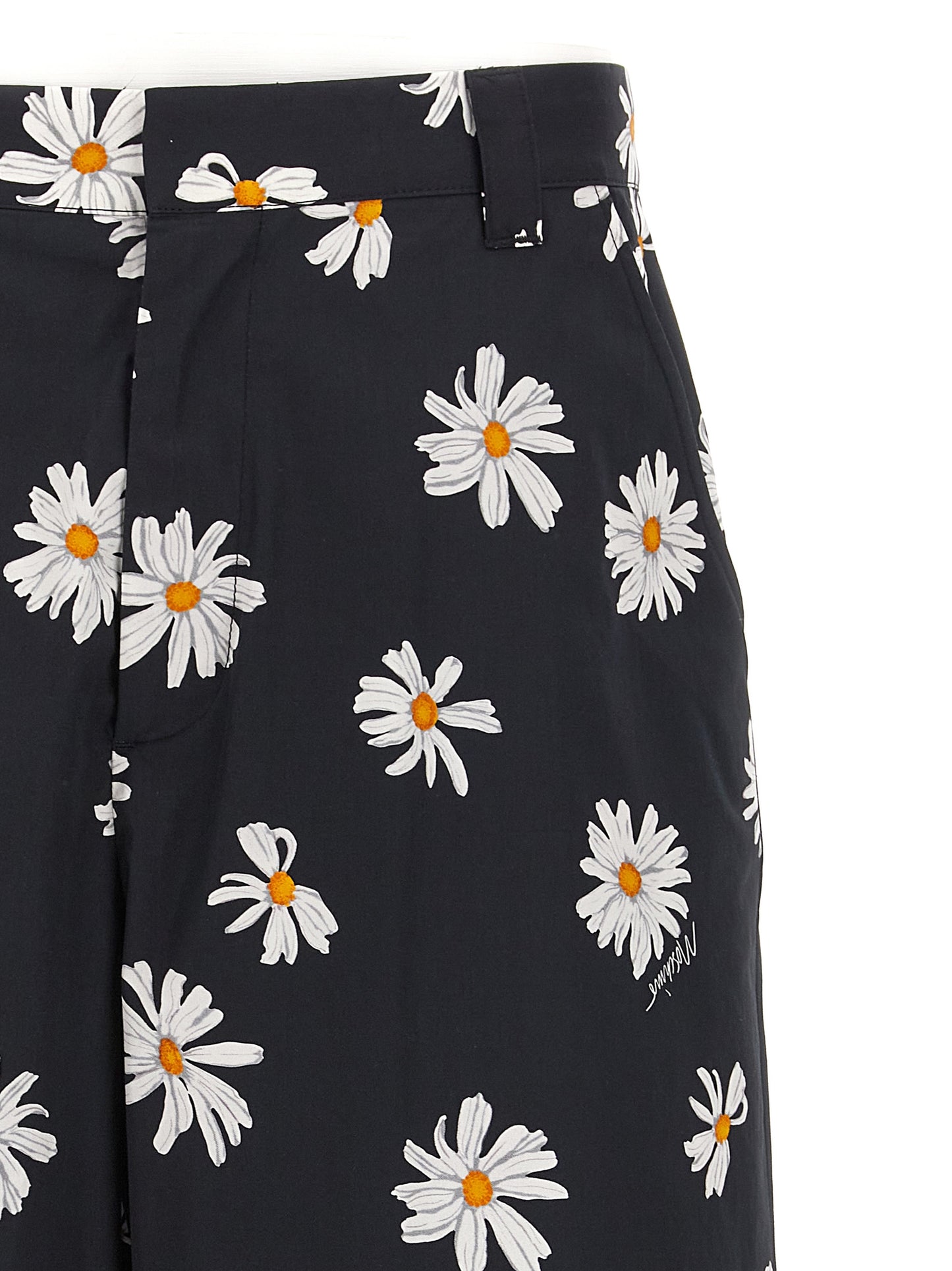 Cargo Shorts by Moschino for men in cotton black & print features an tailored silhouette, perfectly showcased in a tailored with a refined short and a sophisticated .