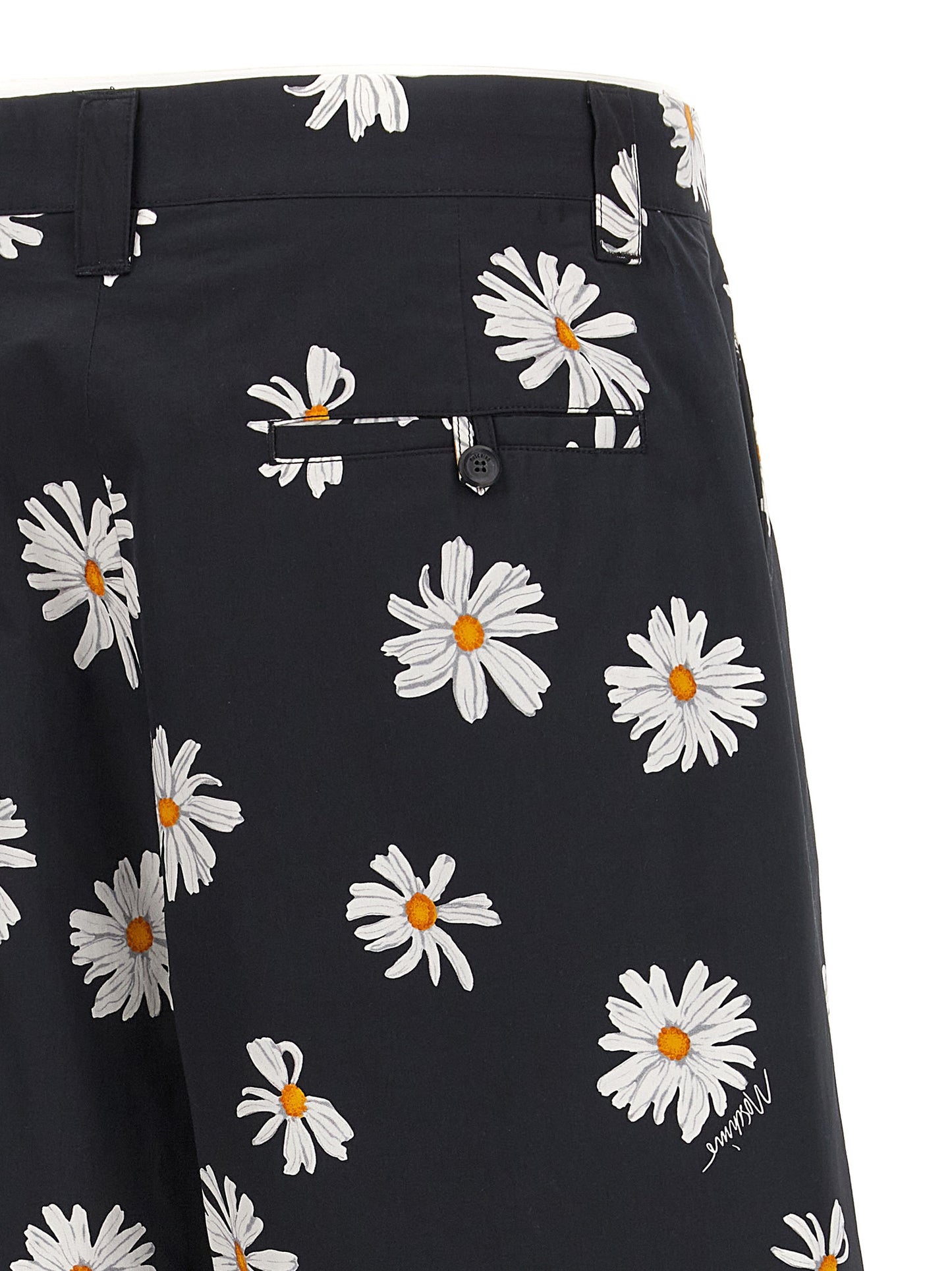 Cargo Shorts by Moschino for men in cotton black & print features an polished silhouette, showcasing a polished with a short and for a refined finish.