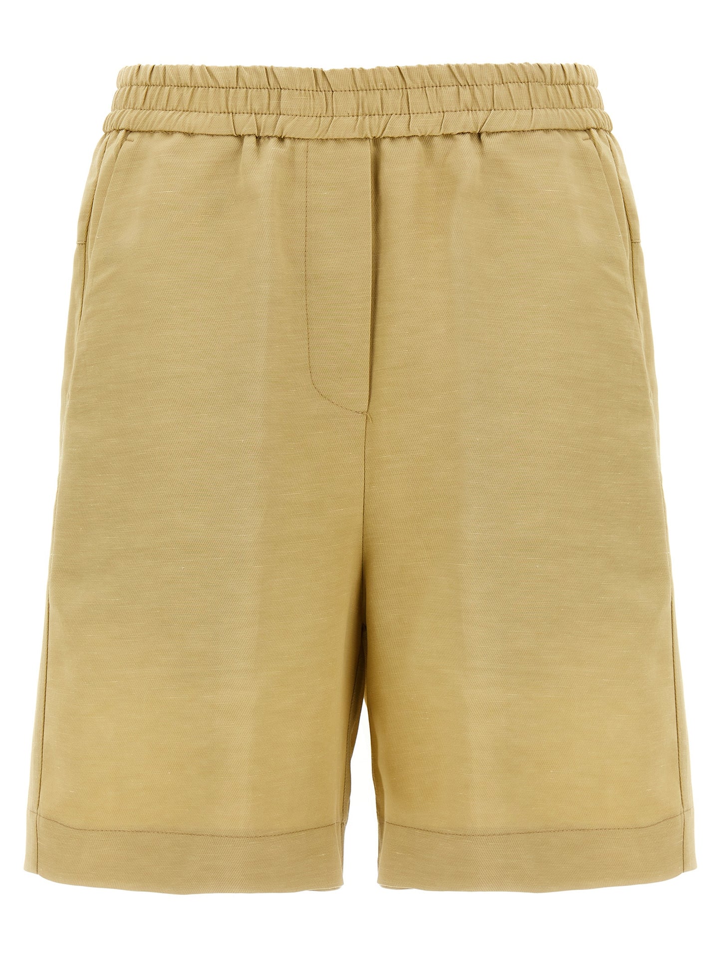 NUDE Women's Linen & Viscose Bermuda Shorts - Beige Nude