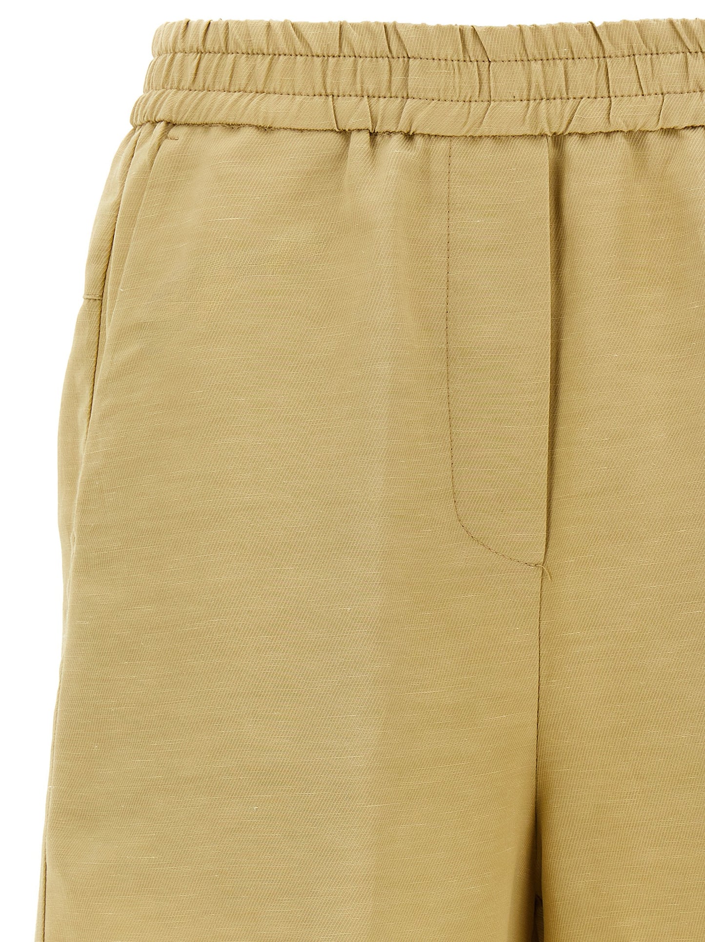 NUDE Women's Linen & Viscose Bermuda Shorts - Beige Nude