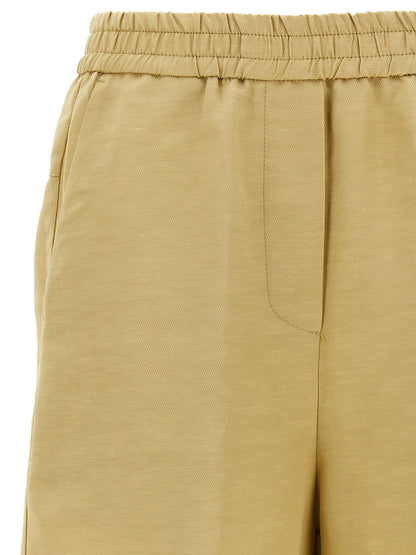 NUDE Women's Linen & Viscose Bermuda Shorts - Beige Nude