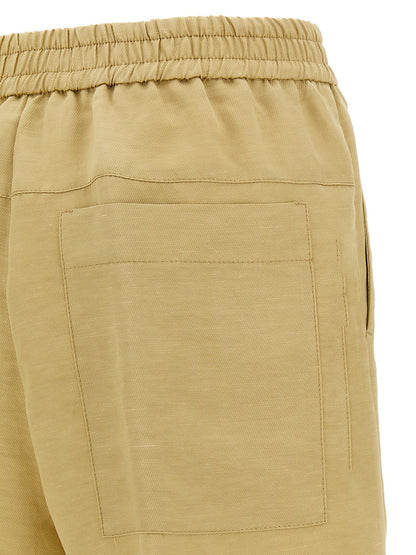 NUDE Women's Linen & Viscose Bermuda Shorts - Beige Nude