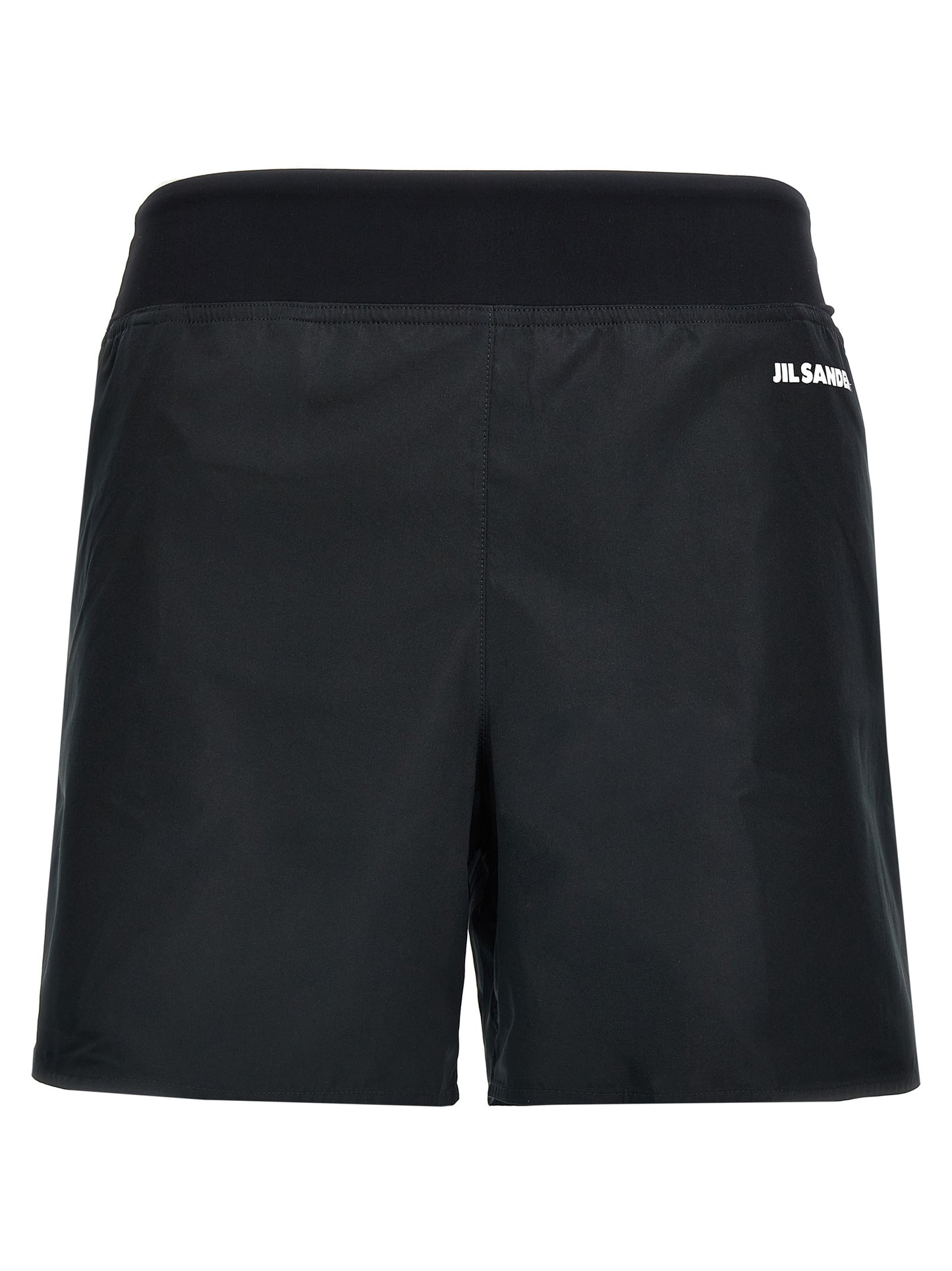 Jil Sander Women's Polyester Bermuda Shorts - Black Print