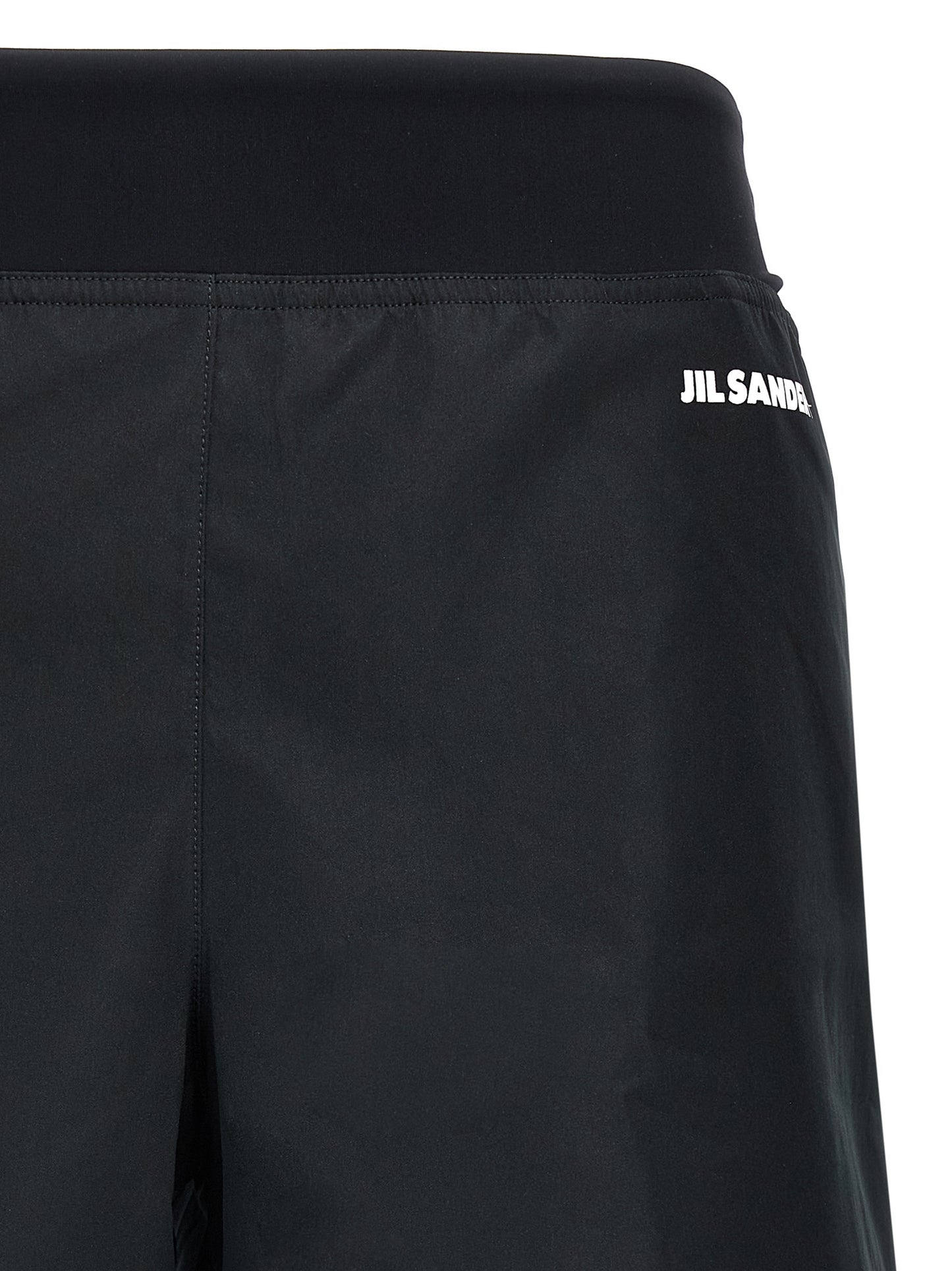 Jil Sander Women's Polyester Bermuda Shorts - Black Print