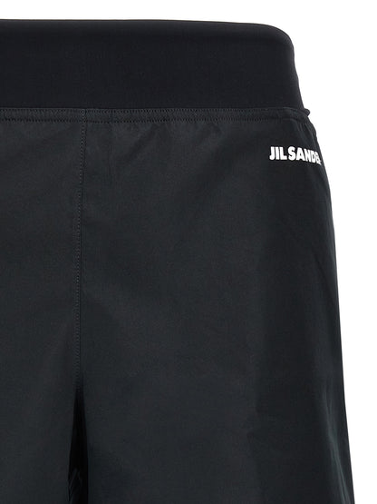 Jil Sander Women's Polyester Bermuda Shorts - Black Print