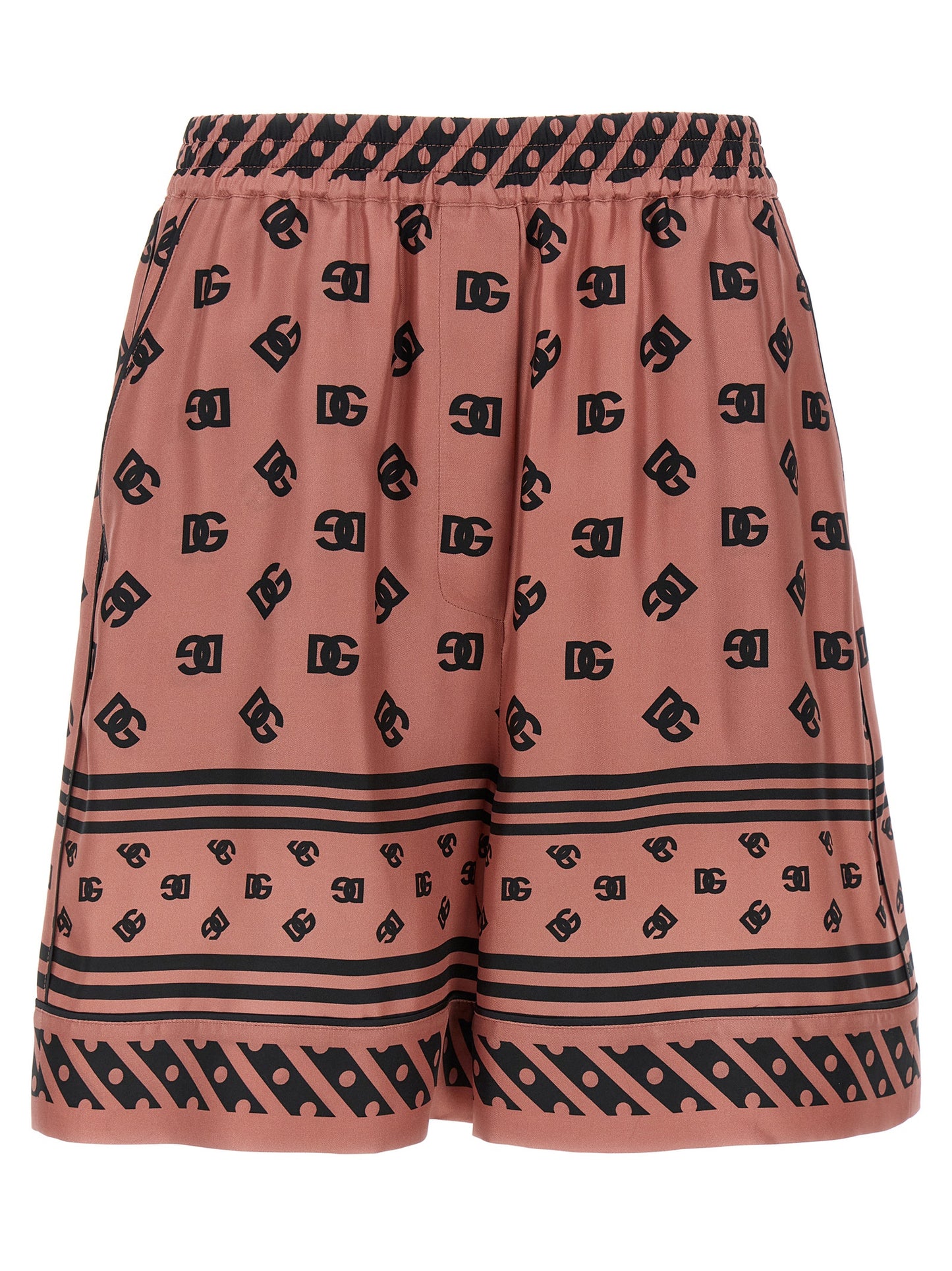 Bermuda Shorts by Dolce & Gabbana for women in silk satin multicolor & pink features a eye catching and short with a eye catching .