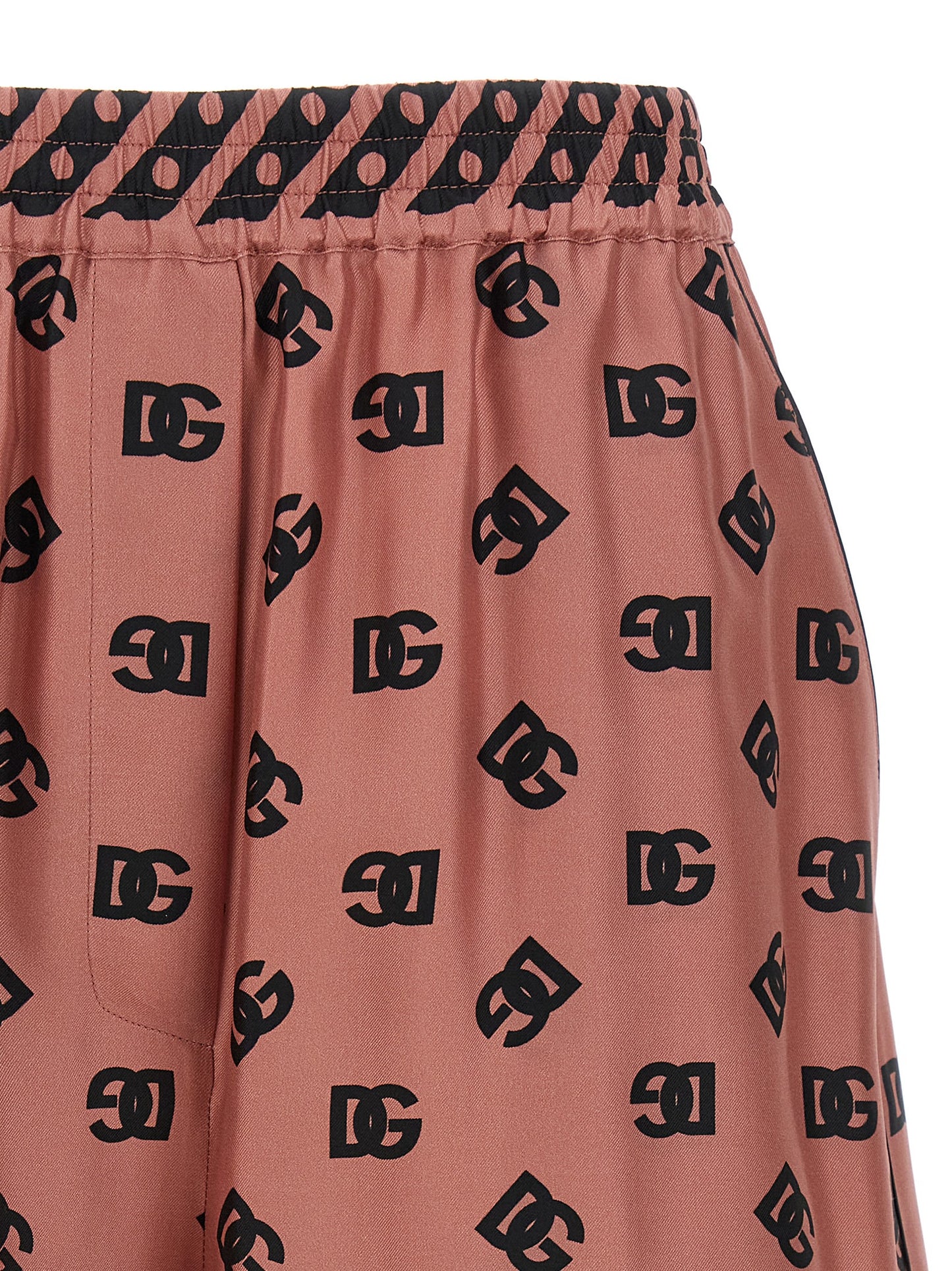 Bermuda Shorts by Dolce & Gabbana for women in silk satin multicolor & pink presents a contemporary silhouette, showcasing a contemporary with a refined short and elegant .