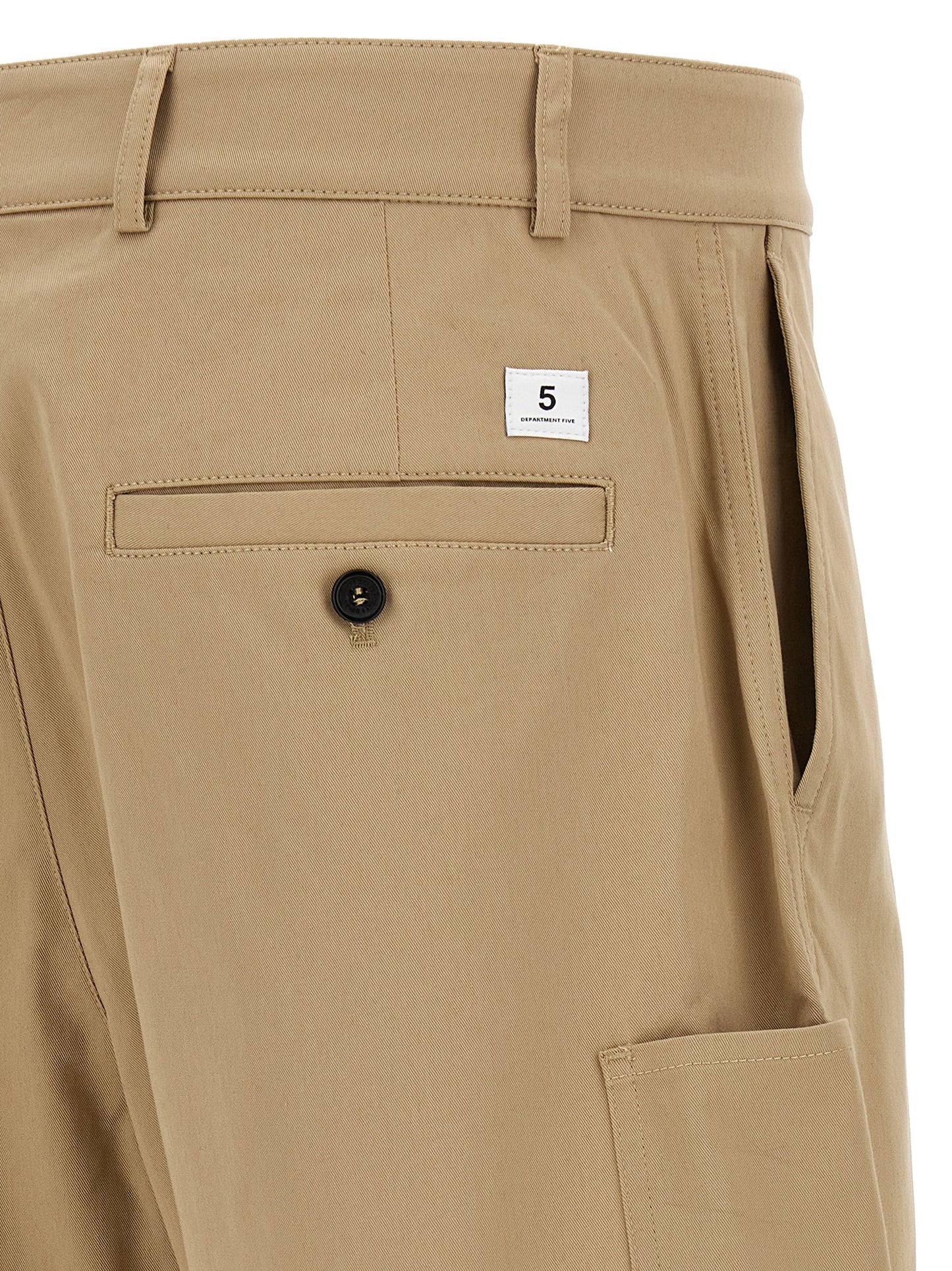 Department 5 Men's Wide Stretch Cotton Bermuda Shorts - Beige