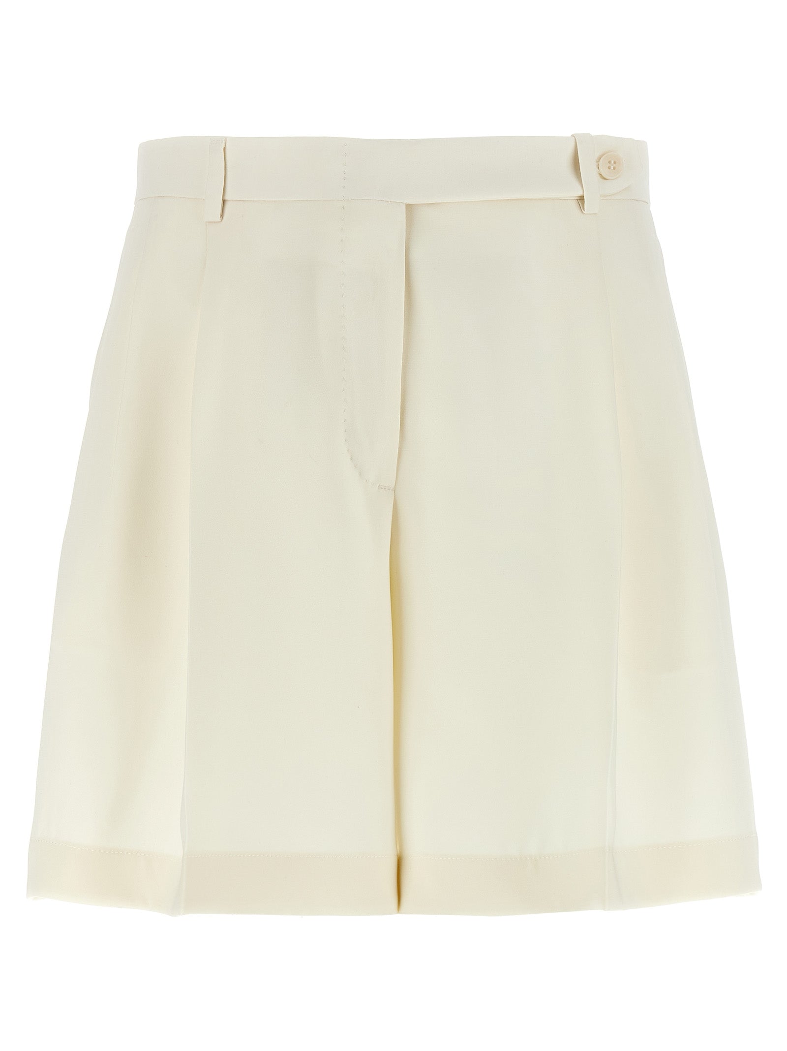 Bermuda Shorts by Brioni for women in silk white features an nuanced silhouette, showcasing a nuanced with a short cut and for a sophisticated, premium finish.