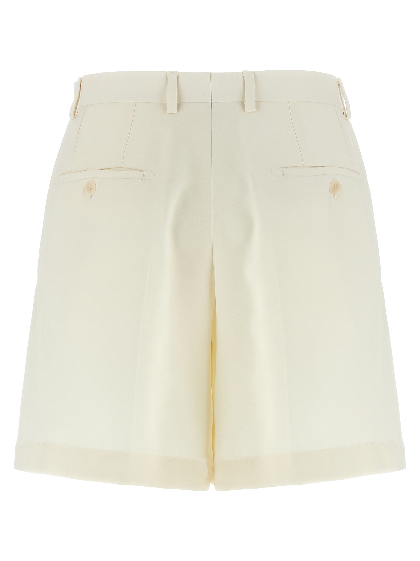 Bermuda Shorts by Brioni for women in silk white features an tailored silhouette, showcasing a tailored with a short and for a sophisticated look.