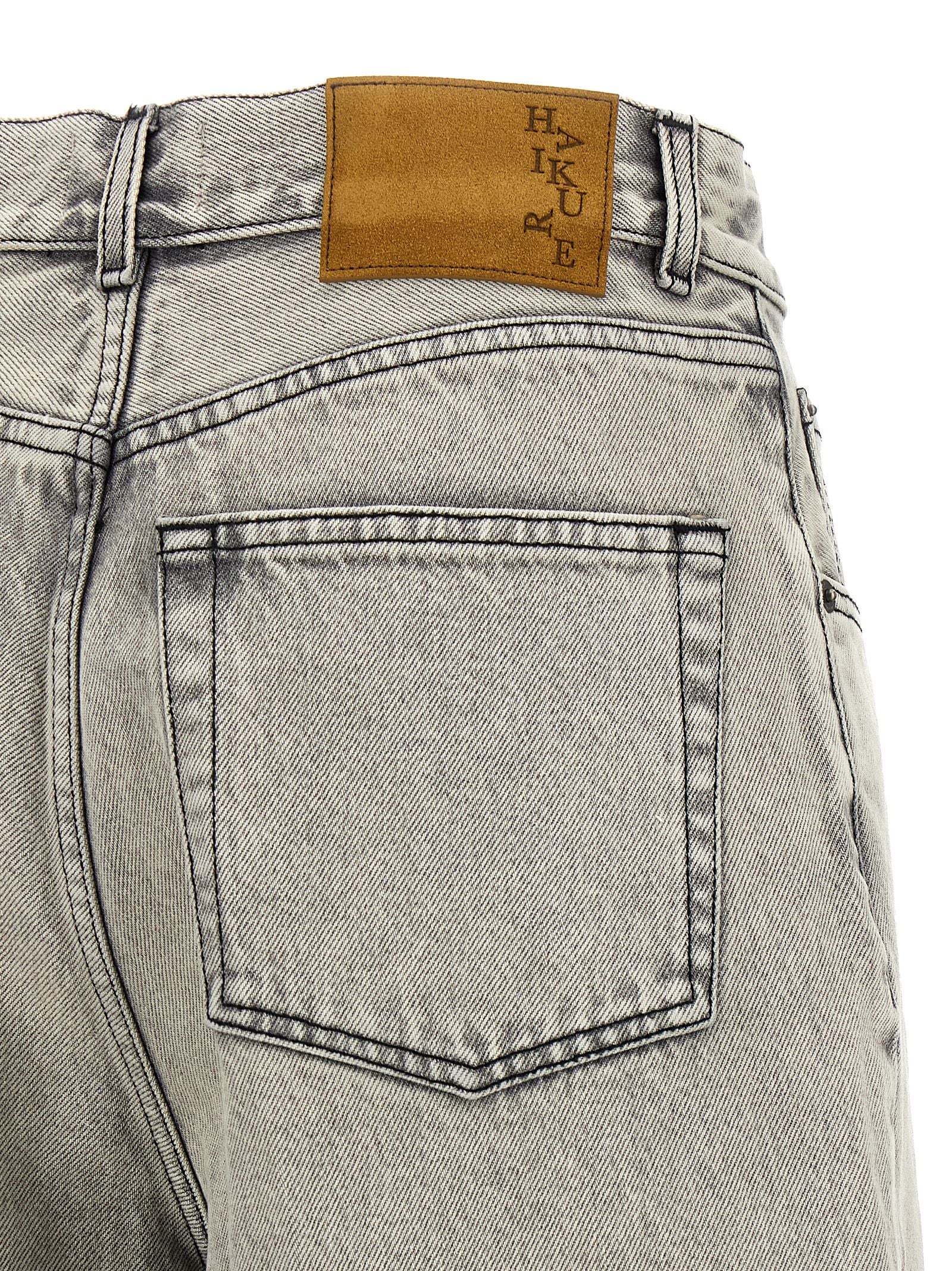 Denim Shorts by Haikure for women in denim cotton gray, pearl & white features an effortlessly on trend silhouette, showcasing a effortlessly on trend relaxed-fit & wide and short cut with a comfortable for a refined look.