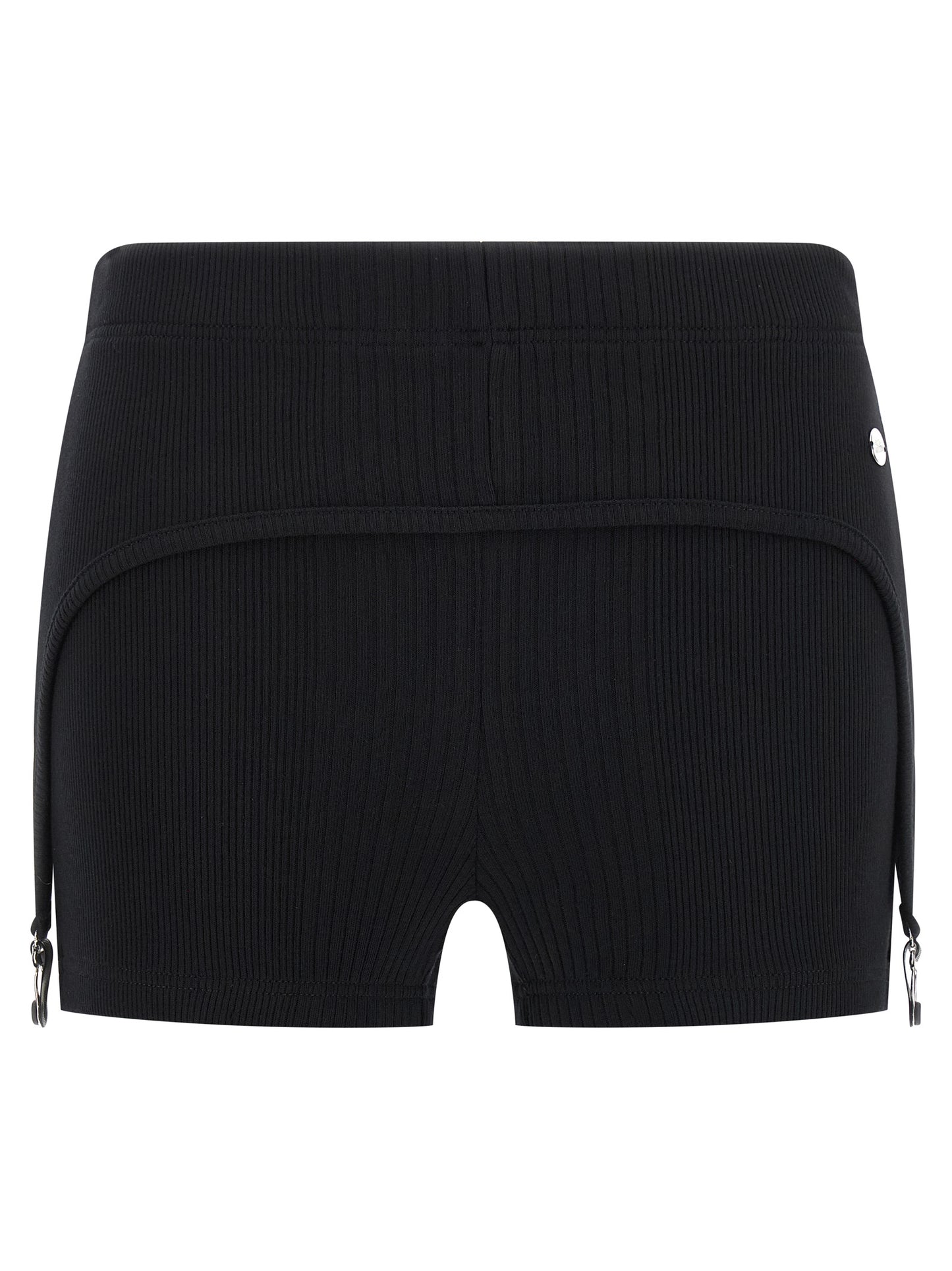 Bermuda Shorts by Jean Paul Gaultier for women in cotton black features a sartorial silhouette, showcasing a sartorial and short with a sophisticated for a sartorial look.