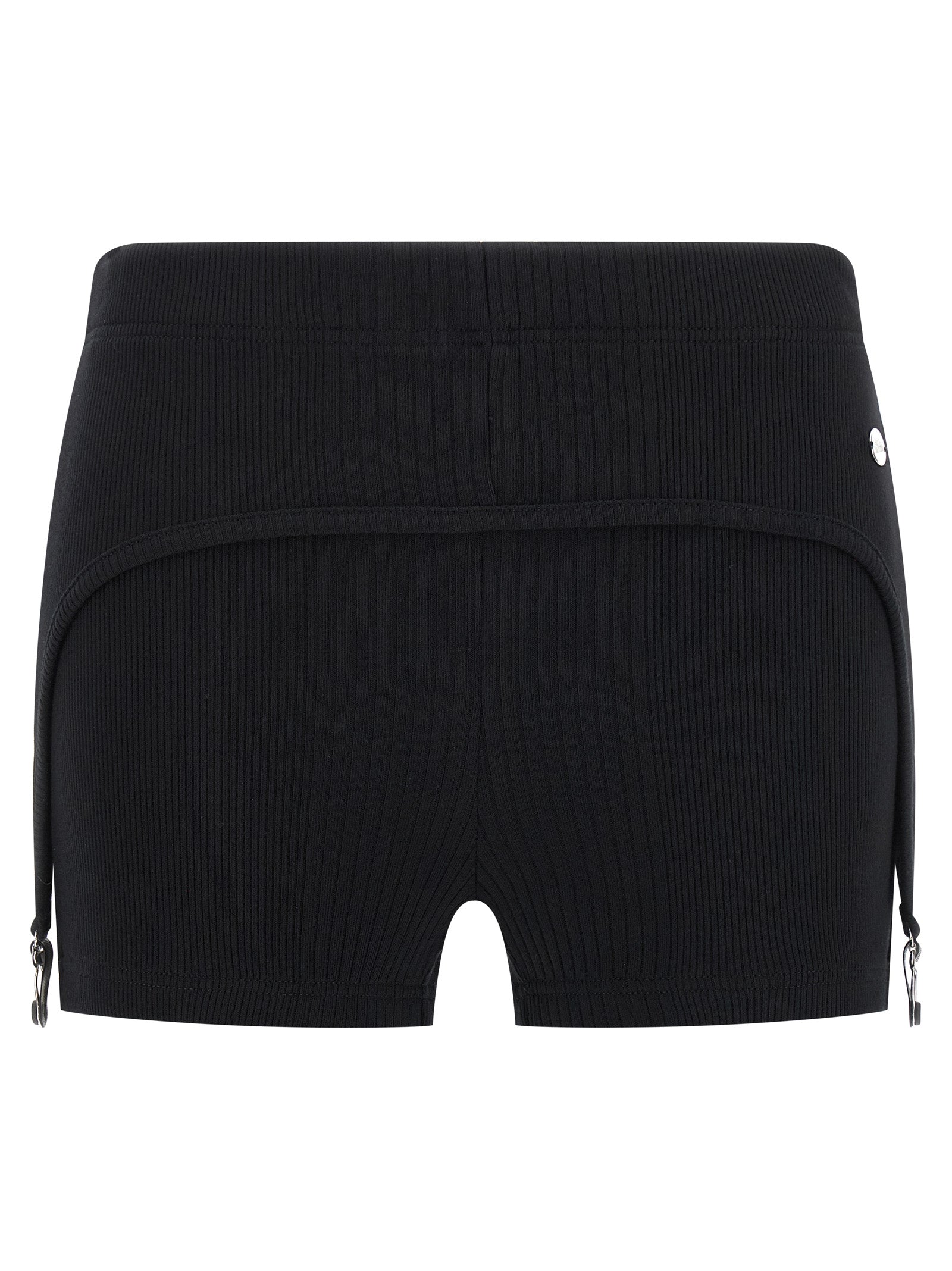 Bermuda Shorts by Jean Paul Gaultier for women in cotton black features a sartorial silhouette, showcasing a sartorial and short with a sophisticated for a sartorial look.