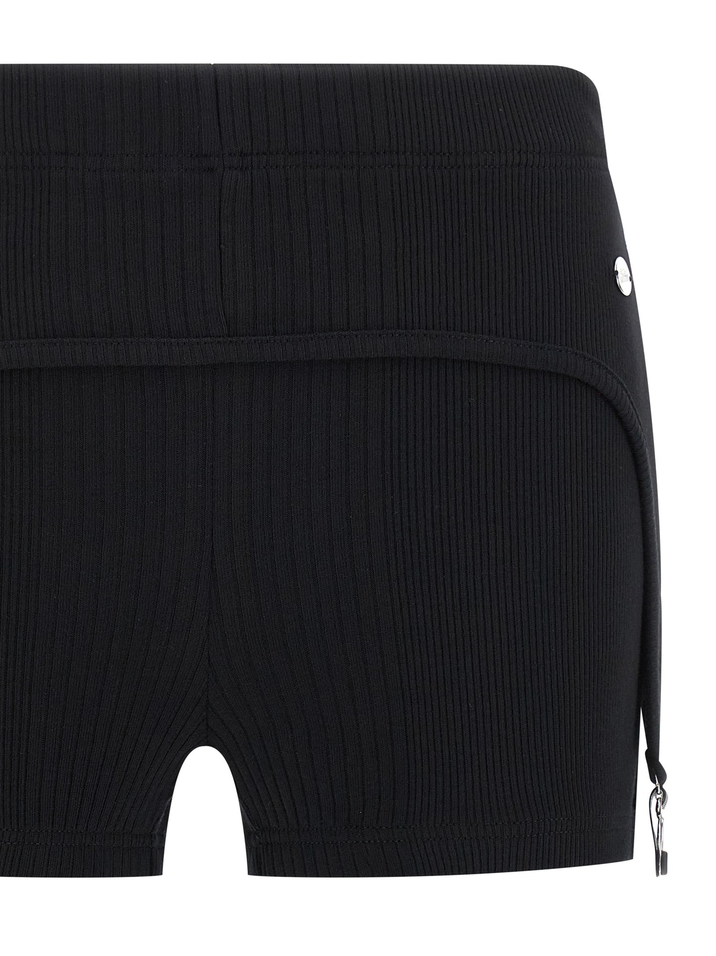 Bermuda Shorts by Jean Paul Gaultier for women in cotton black presents a sleek silhouette, featuring a sleek with a refined short and a sophisticated .
