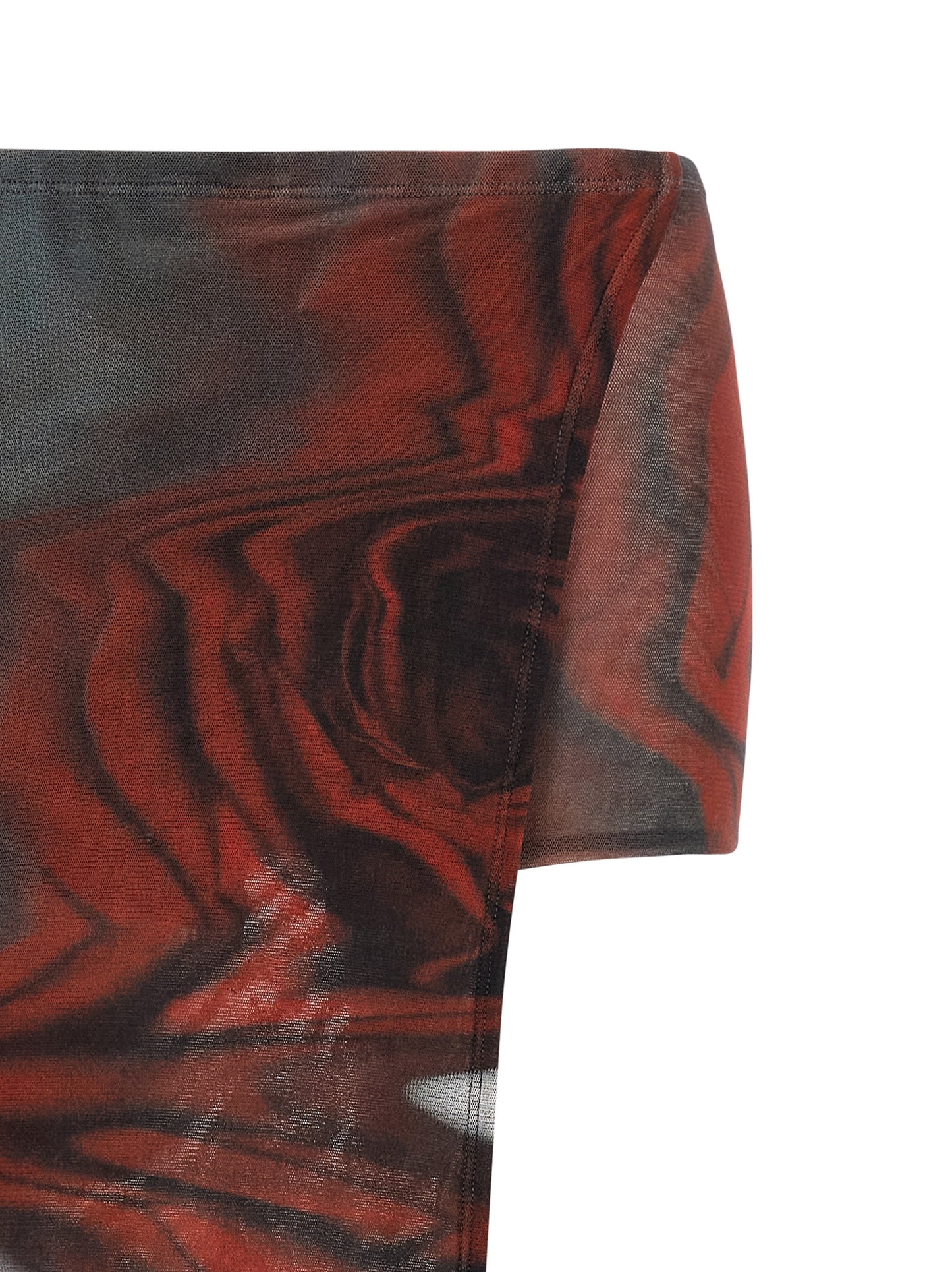 Bermuda Shorts by Jean Paul Gaultier for women in polyamide multicolor, red, transparent & print features an tailored silhouette, showcasing a tailored wide with a short and for a sophisticated look.