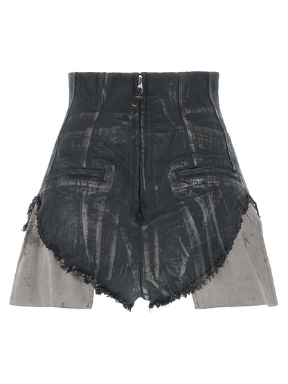 Bermuda Shorts by DRKSHDW for women in stretch cotton brown features a eye catching and short with a eye catching .
