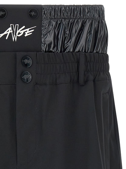 Bermuda Shorts by MONCLER GENIUS for men in nylon black & print showcases a on trend silhouette, featuring a tailored with a classic short and sophisticated for a on trend finish.