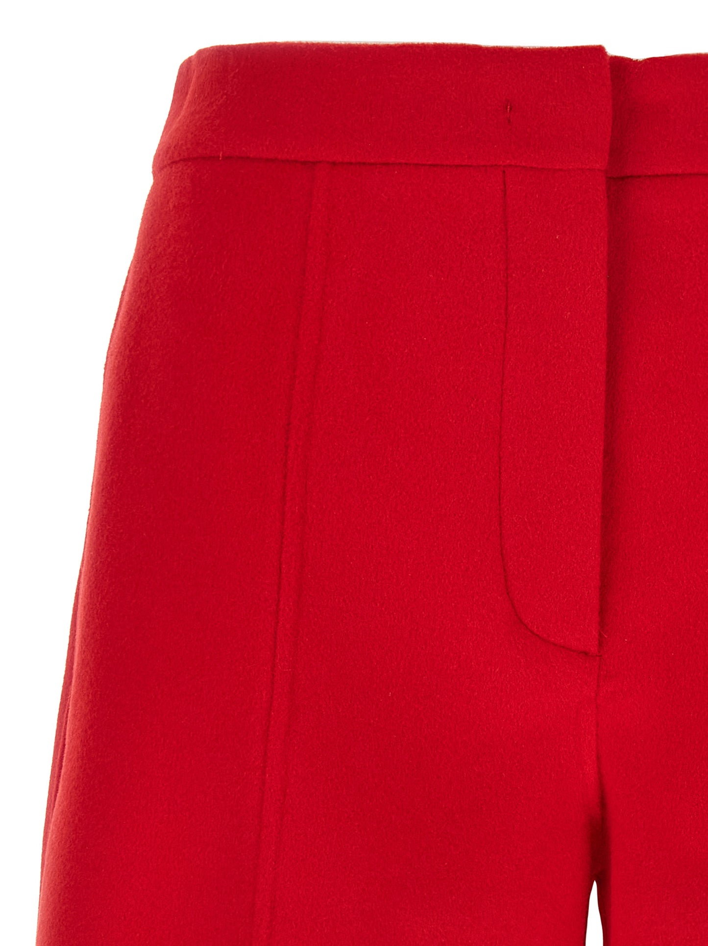 Bermuda Shorts by Sportmax for women in virgin wool multicolor & red showcases a on trend silhouette, featuring a tailored with a classic short and sophisticated low rise for a on trend finish.