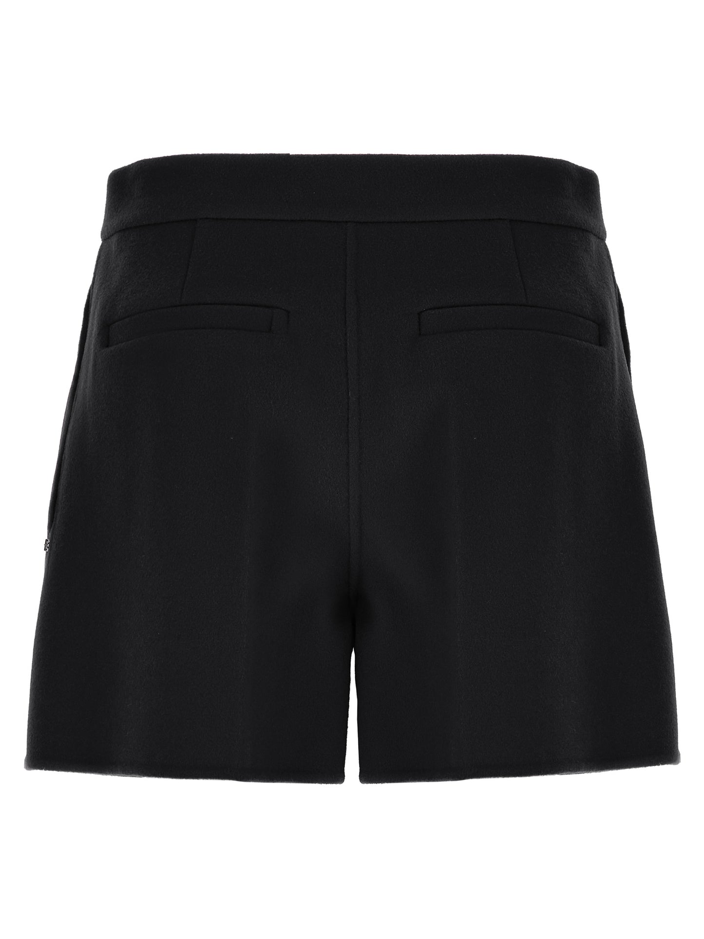 Bermuda Shorts by Sportmax for women in virgin wool black showcases a on trend silhouette, featuring a tailored with a classic short and sophisticated low rise for a on trend finish.