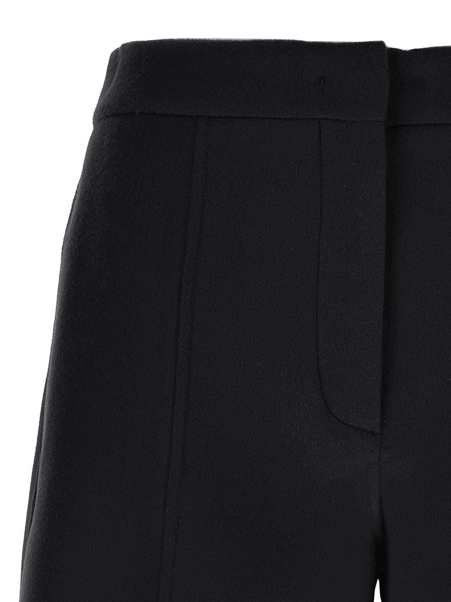 Bermuda Shorts by Sportmax for women in virgin wool black features a eye catching and short with a eye catching low rise.