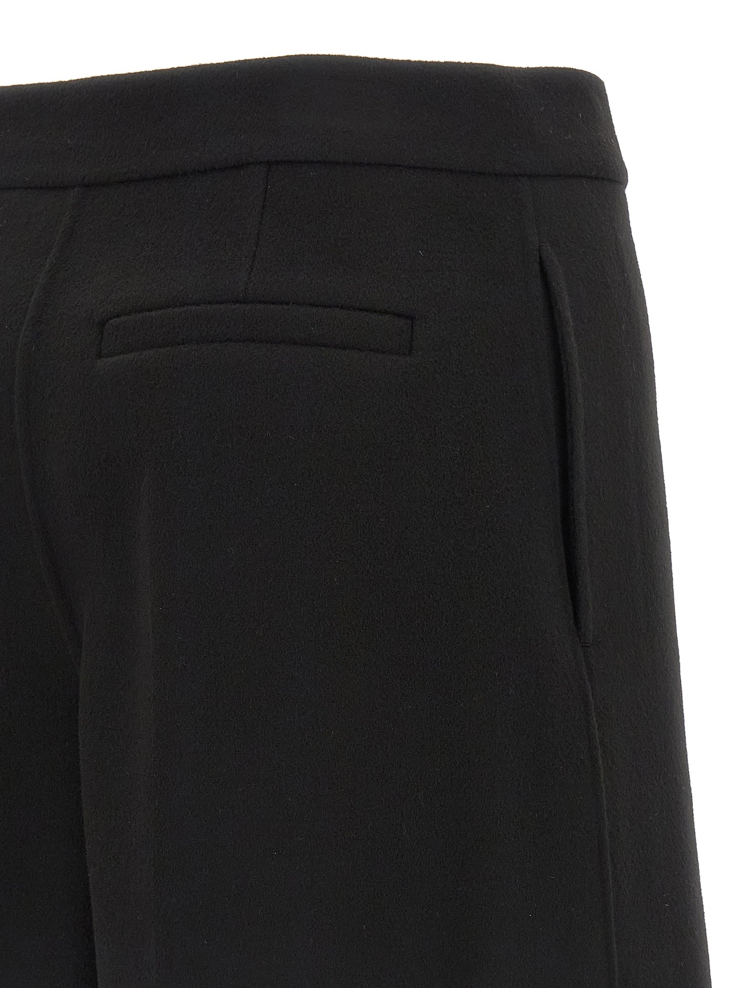 Bermuda Shorts by Sportmax for women in virgin wool black features an nuanced silhouette, showcasing a nuanced with a short cut and low rise for a sophisticated, premium finish.