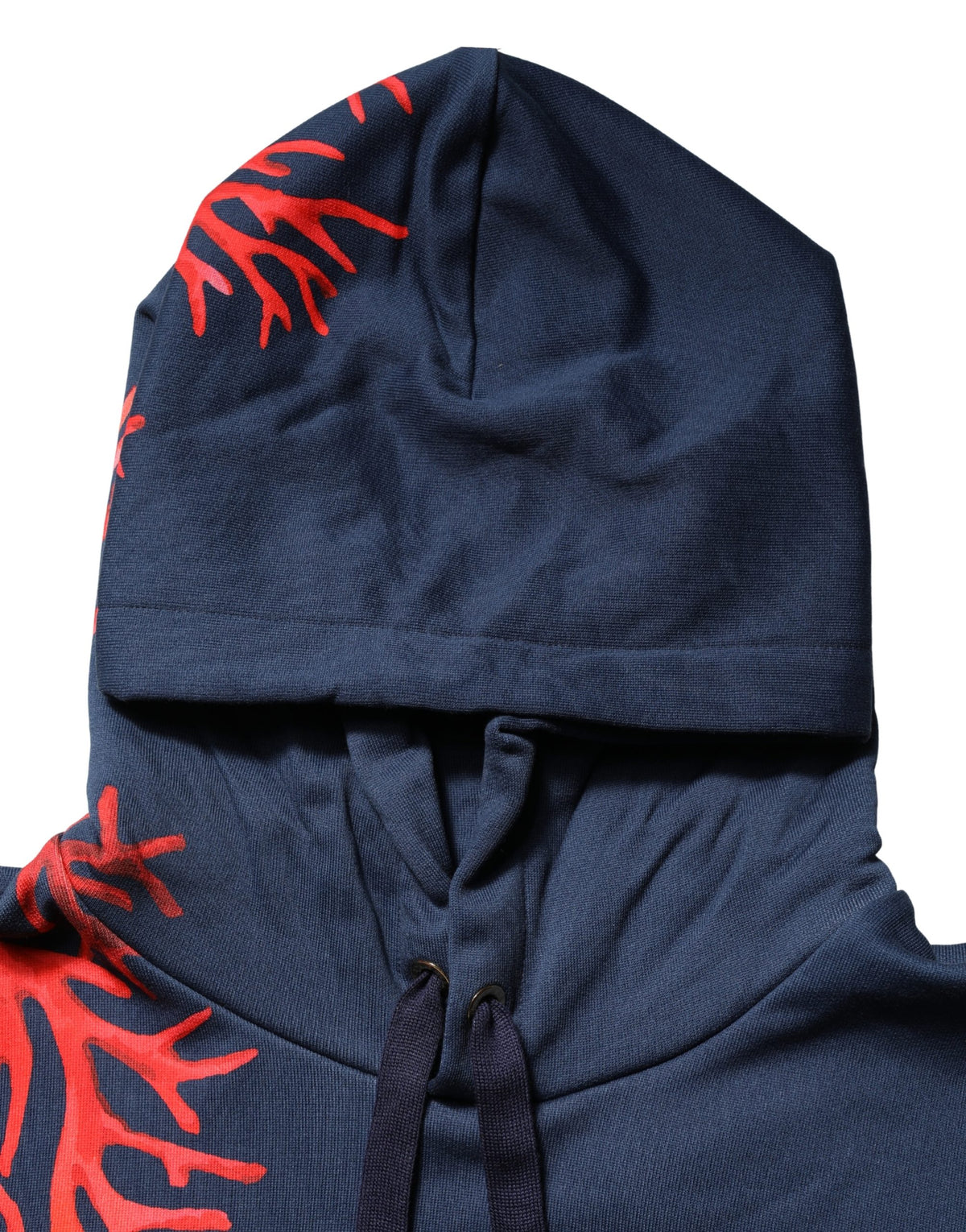 Dolce & Gabbana Men's Regular Fit Cotton Sweatshirt Hoodie - Blue Coral Gold Print