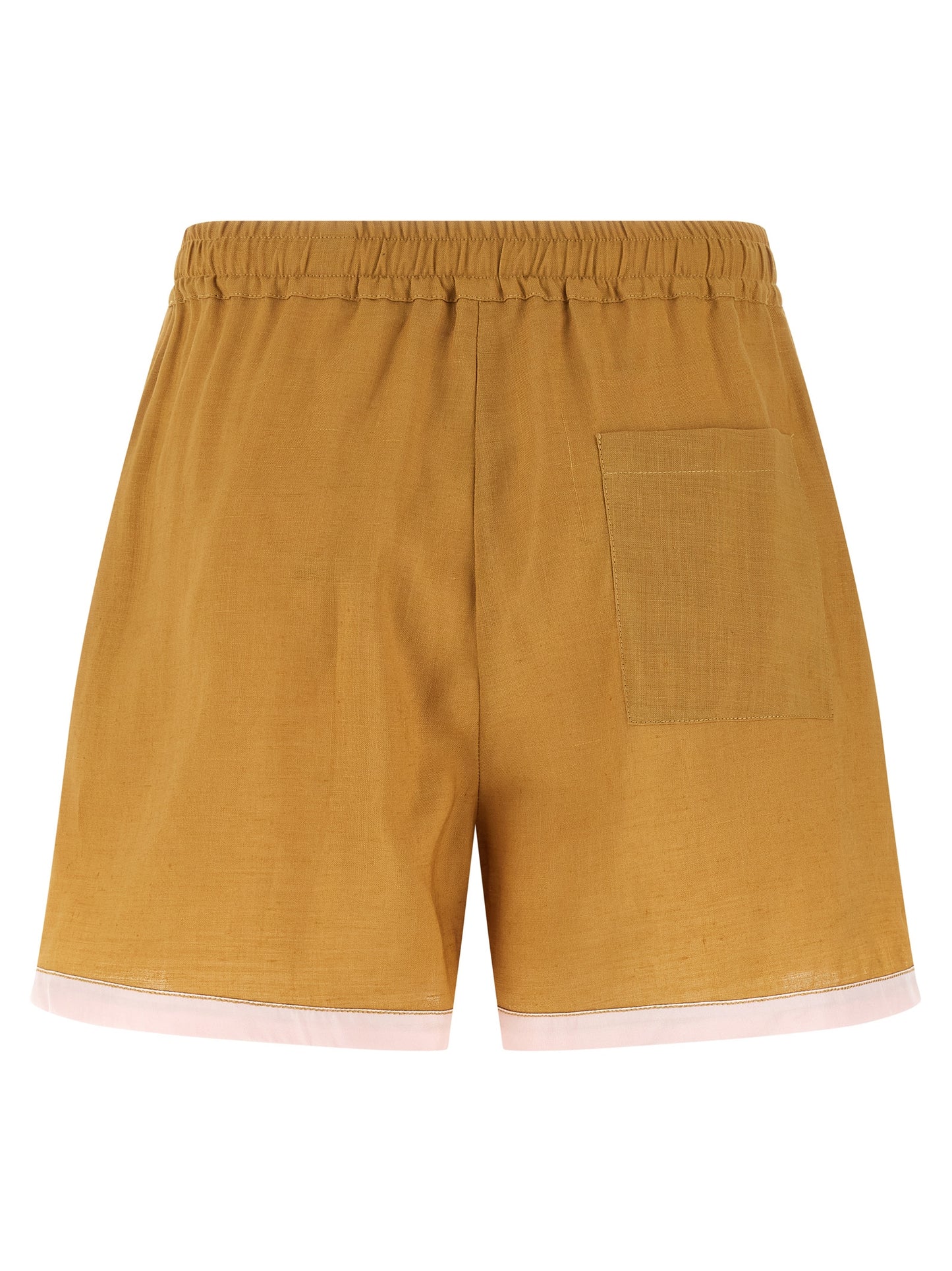 Marni Marni Women's Linen & Calfskin Bermuda Shorts - Bicolour Yellow
