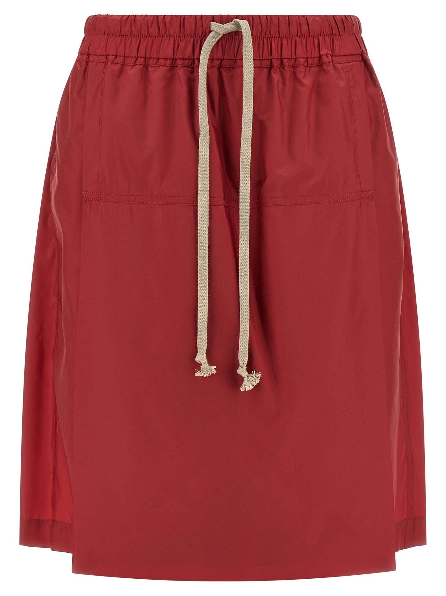 Bermuda Shorts by Rick Owens for women in polyester multicolor & red presents a sleek silhouette, featuring a sleek wide with a refined short and a sophisticated .