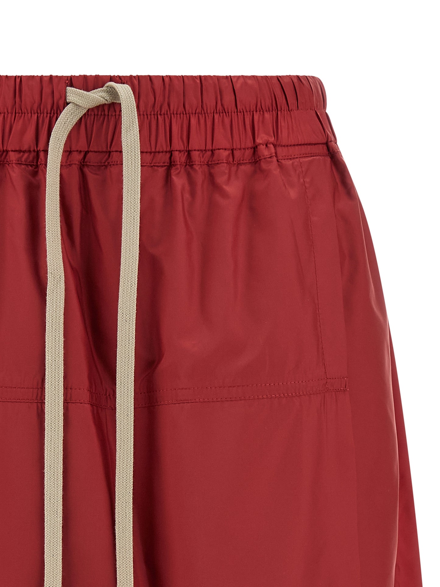 Bermuda Shorts by Rick Owens for women in polyester multicolor & red presents a contemporary silhouette, showcasing a contemporary wide with a refined short and elegant .