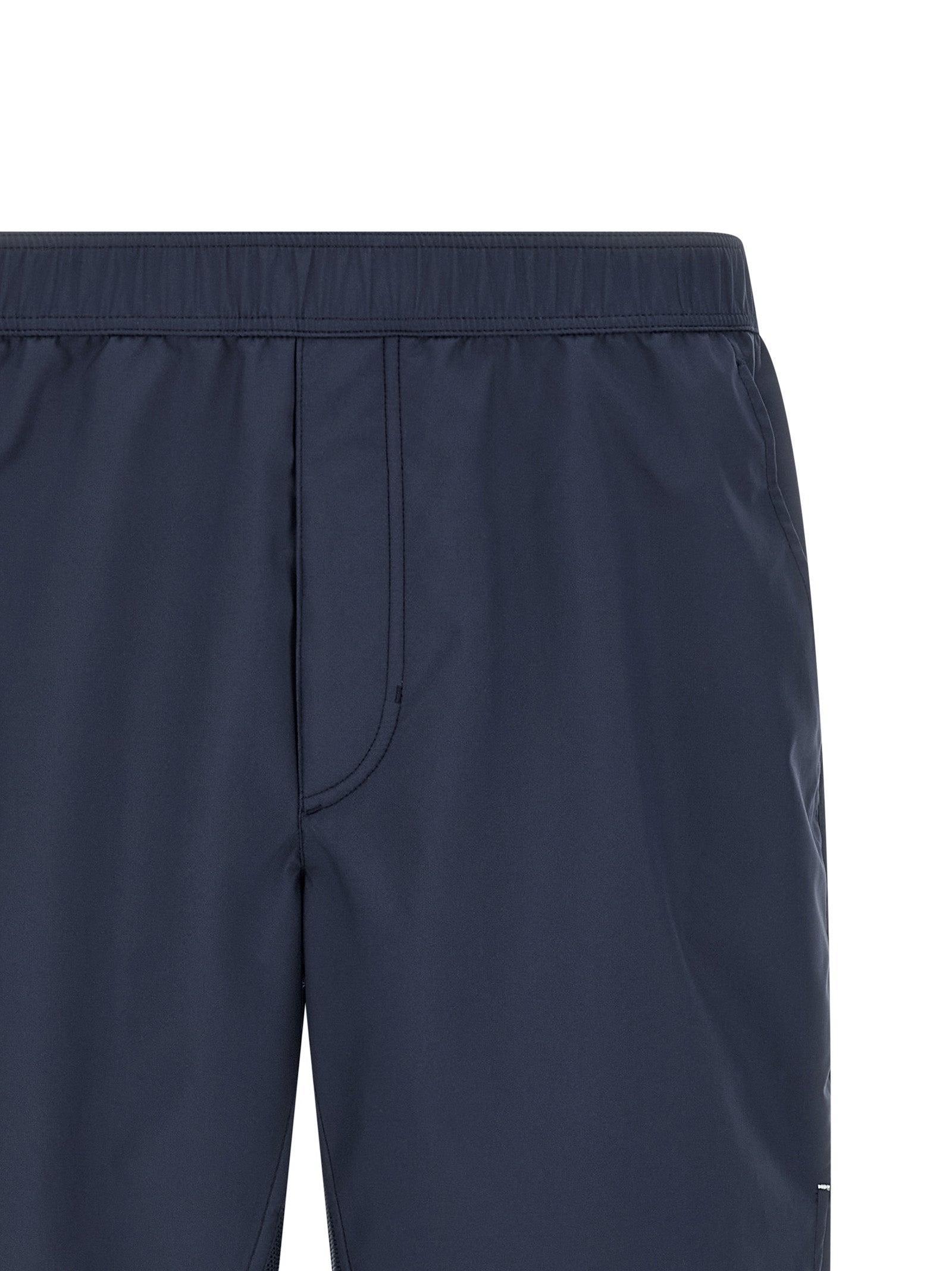 Bermuda Shorts by Brunello Cucinelli for men in polyester polyurethane & nylon blue & print features a sartorial silhouette, showcasing a sartorial and short with a sophisticated for a sartorial look.