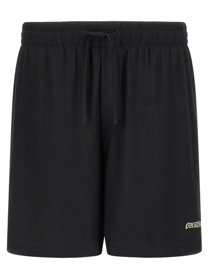 Bermuda Shorts by Casablanca for men in silk black, jacquard, monogram & print features an nuanced silhouette, showcasing a nuanced with a short cut and for a sophisticated, premium finish.