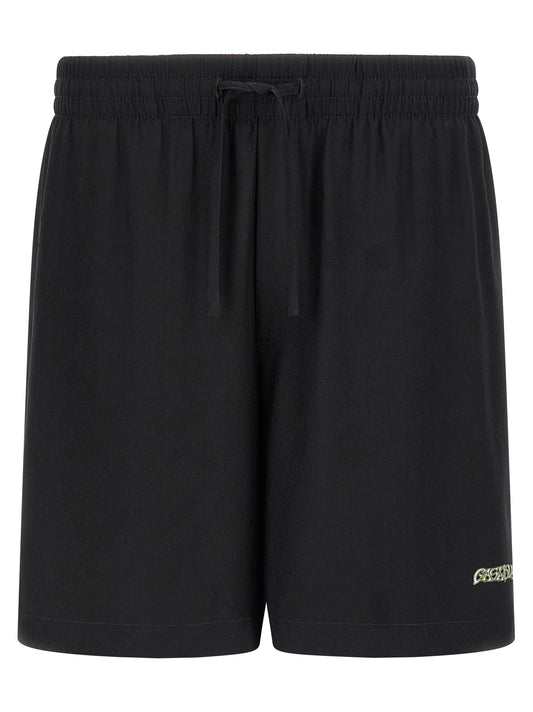 Bermuda Shorts by Casablanca for men in silk black, jacquard, monogram & print features an nuanced silhouette, showcasing a nuanced with a short cut and for a sophisticated, premium finish.