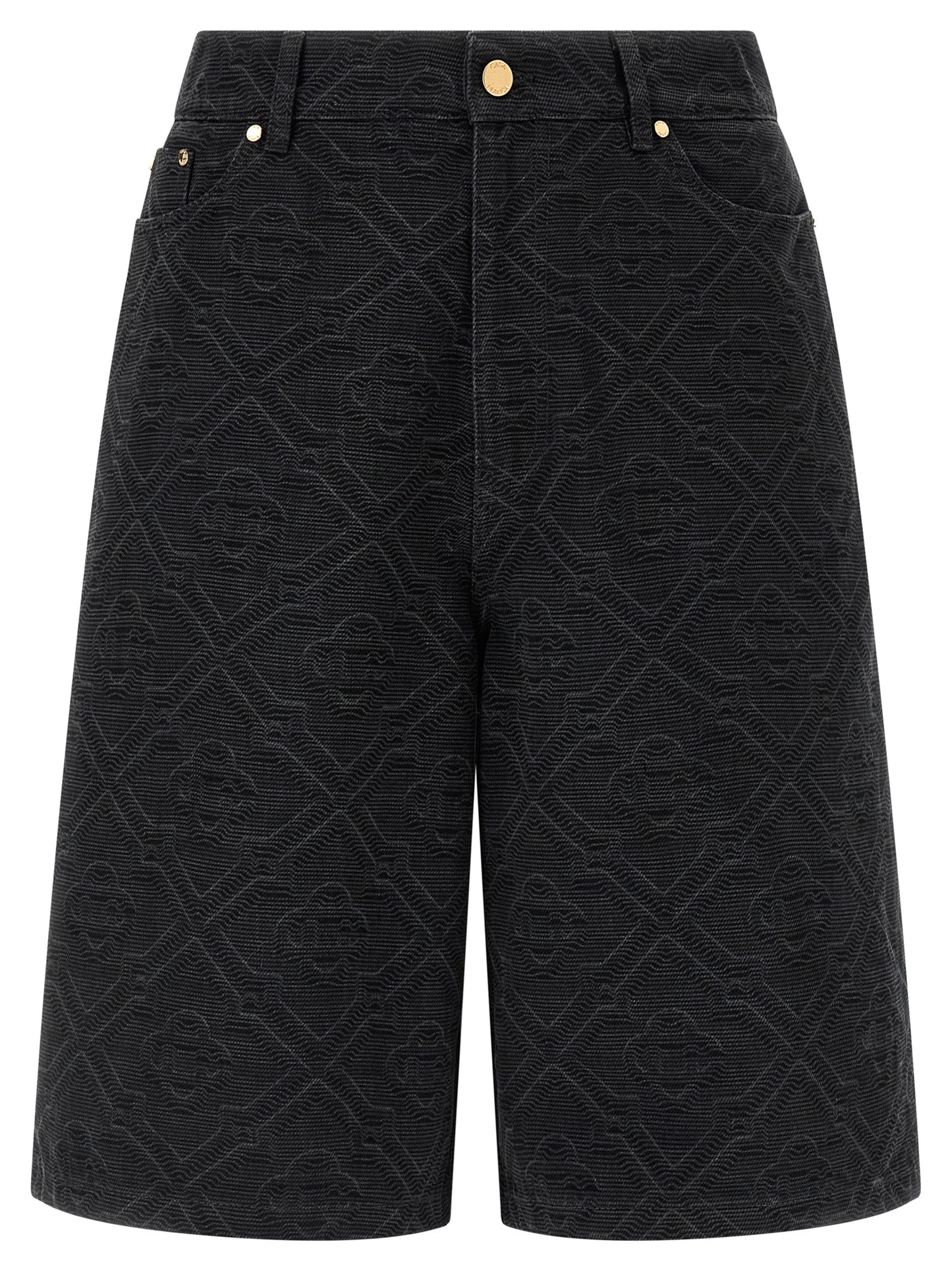 Denim Shorts by Casablanca for men in cotton denim black & monogram features an stylish relaxed-fit & wide with a short and , showcasing an stylish silhouette for a premium, high-fashion look.
