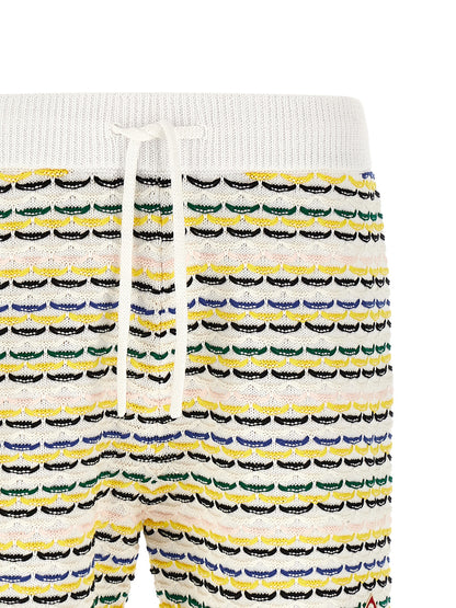 Bermuda Shorts by Casablanca for men in cotton multicolor features an tailored silhouette, showcasing a tailored with a short and for a sophisticated look.