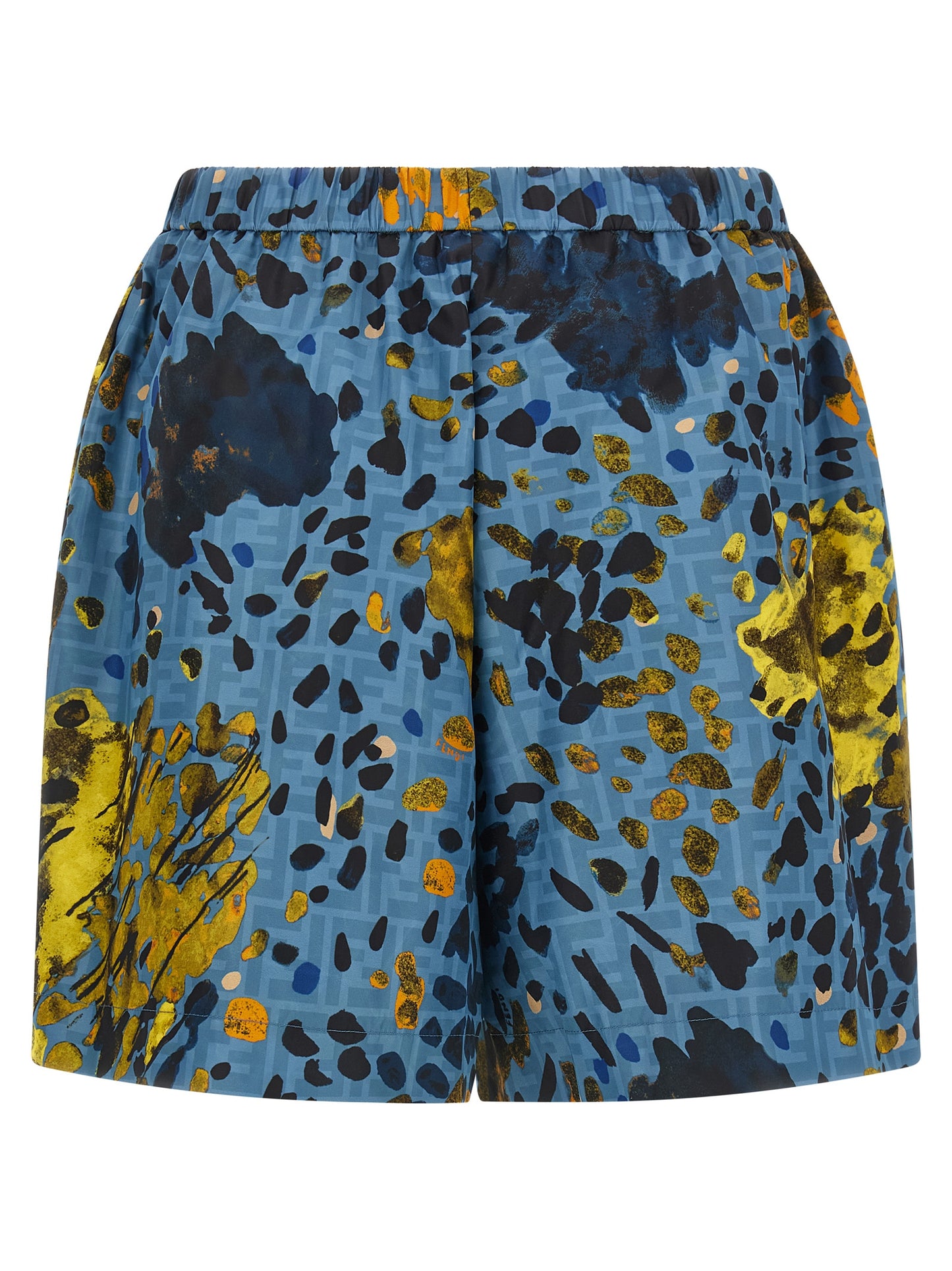 Fendi Women's Nylon & Polyester Bermuda Shorts - Blue Print
