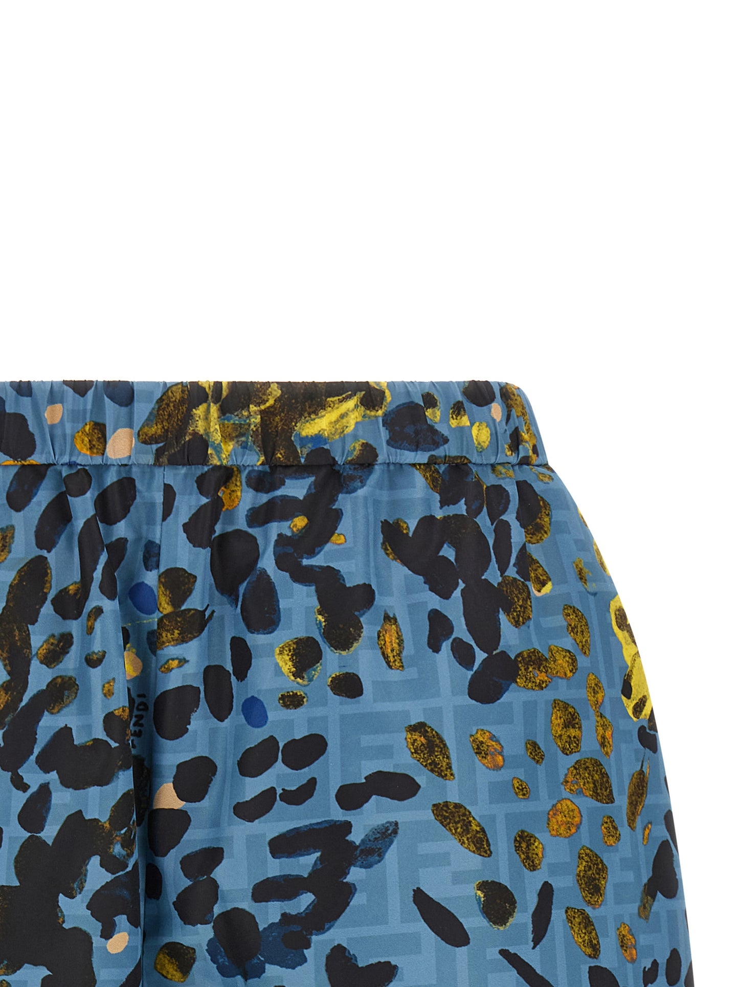 Fendi Women's Nylon & Polyester Bermuda Shorts - Blue Print