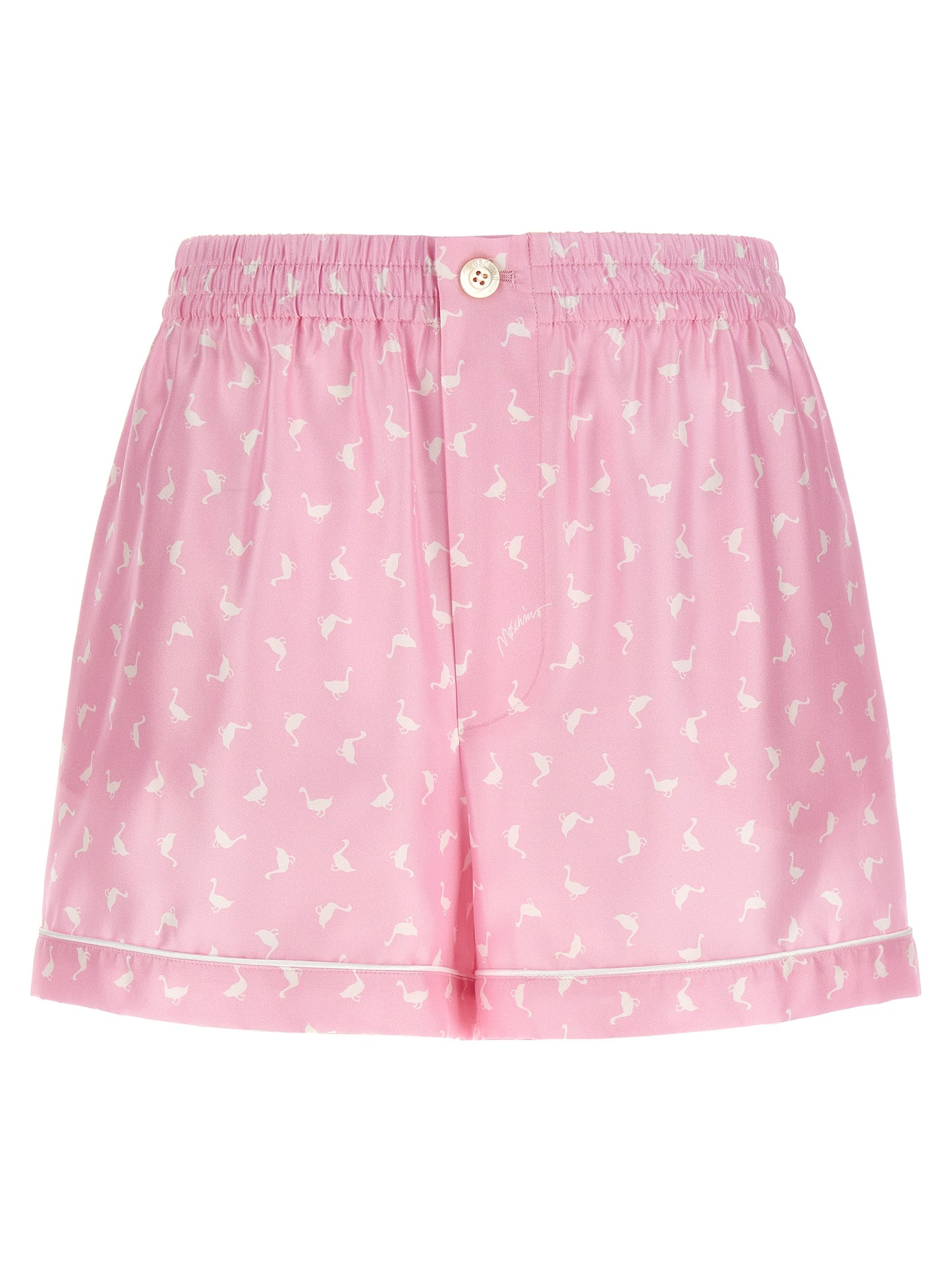 Moschino Women's Silk Twill Cargo Shorts - Multicolor Pink Print