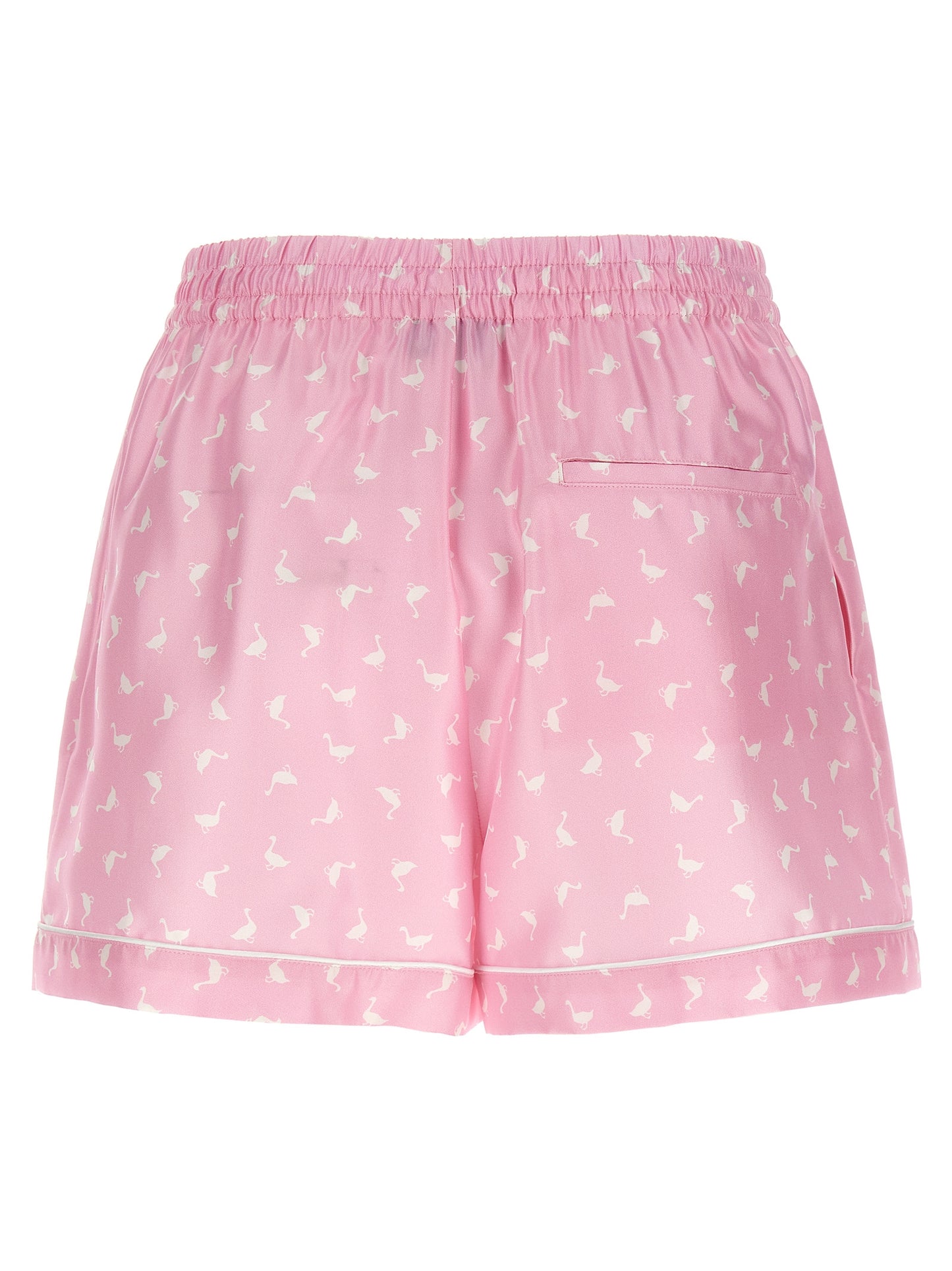 Moschino Women's Silk Twill Cargo Shorts - Multicolor Pink Print