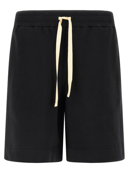 Jil Sander Men's Wide Cotton Bermuda Shorts - Black