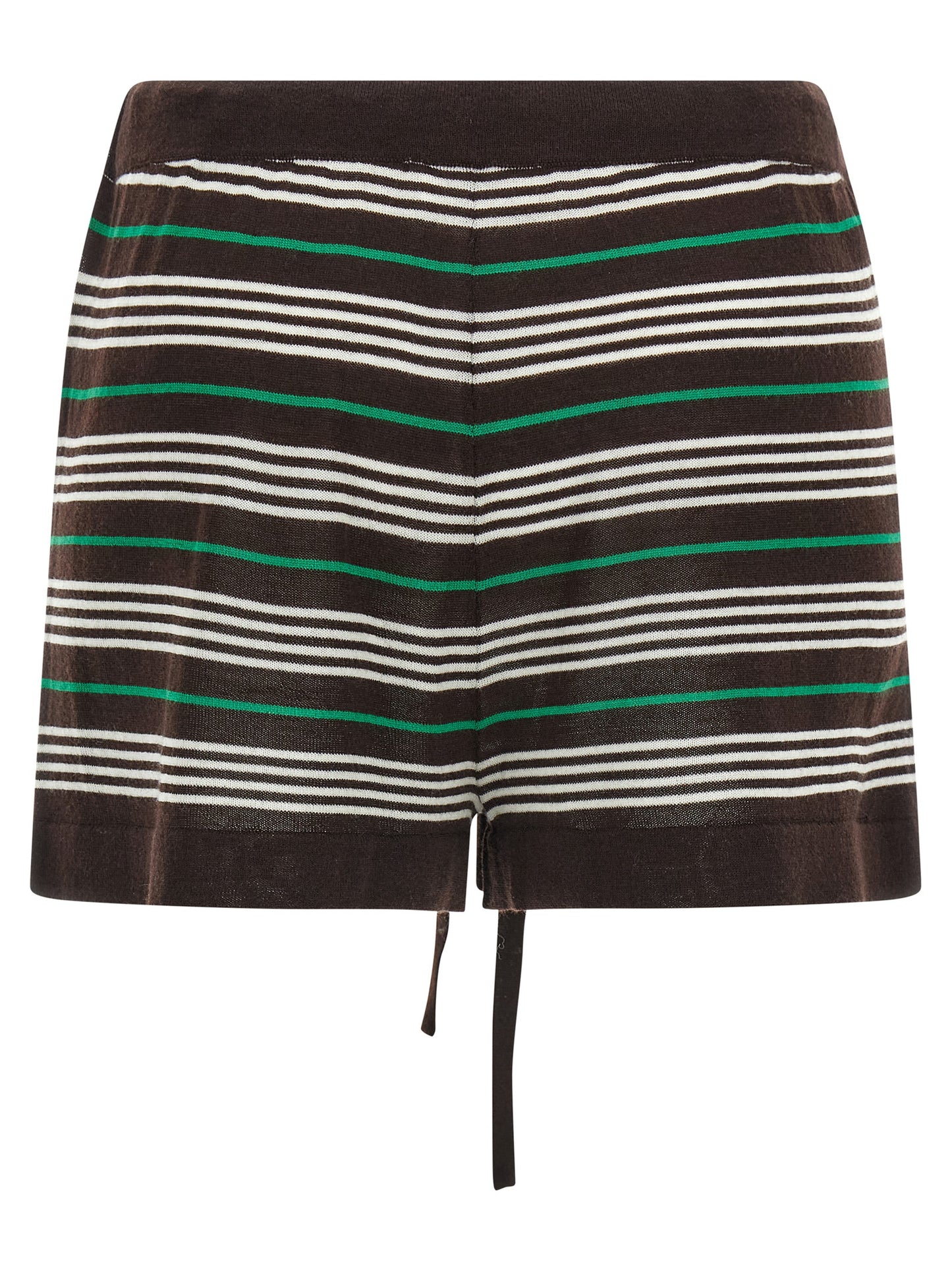 P.A.R.O.S.H. Women's Cashmere Silk Bermuda Shorts - Brown Patterned Striped