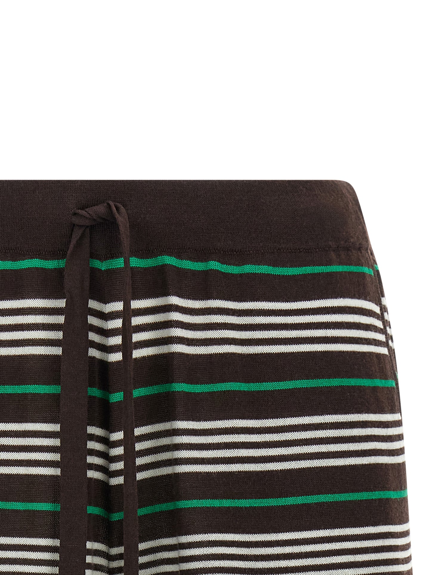 P.A.R.O.S.H. Women's Cashmere Silk Bermuda Shorts - Brown Patterned Striped