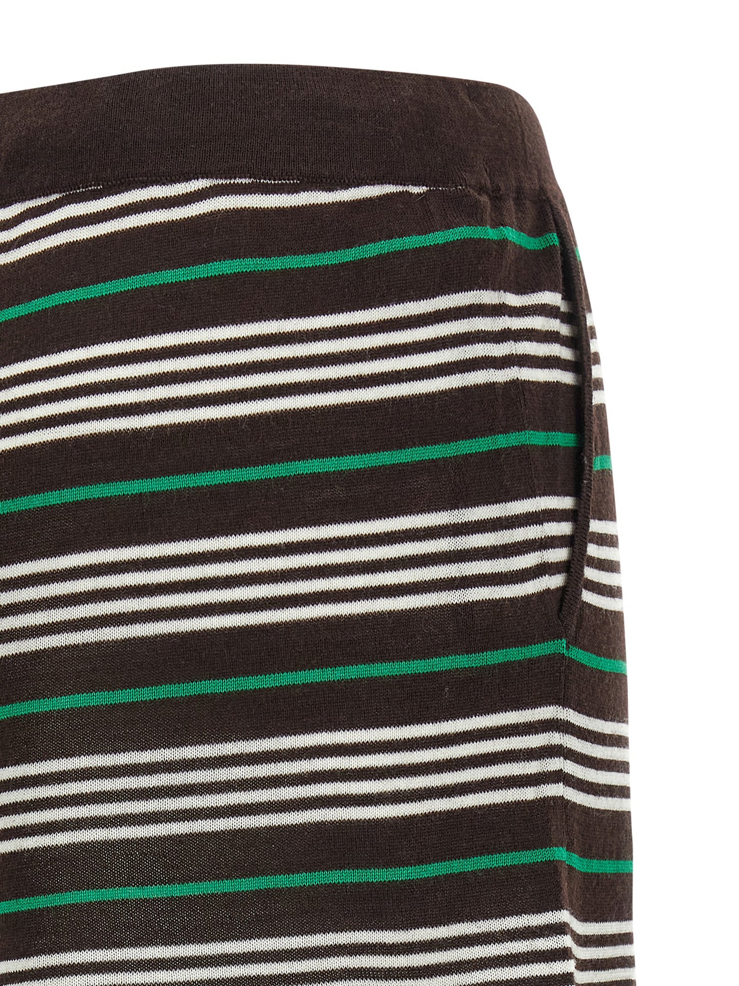 P.A.R.O.S.H. Women's Cashmere Silk Bermuda Shorts - Brown Patterned Striped